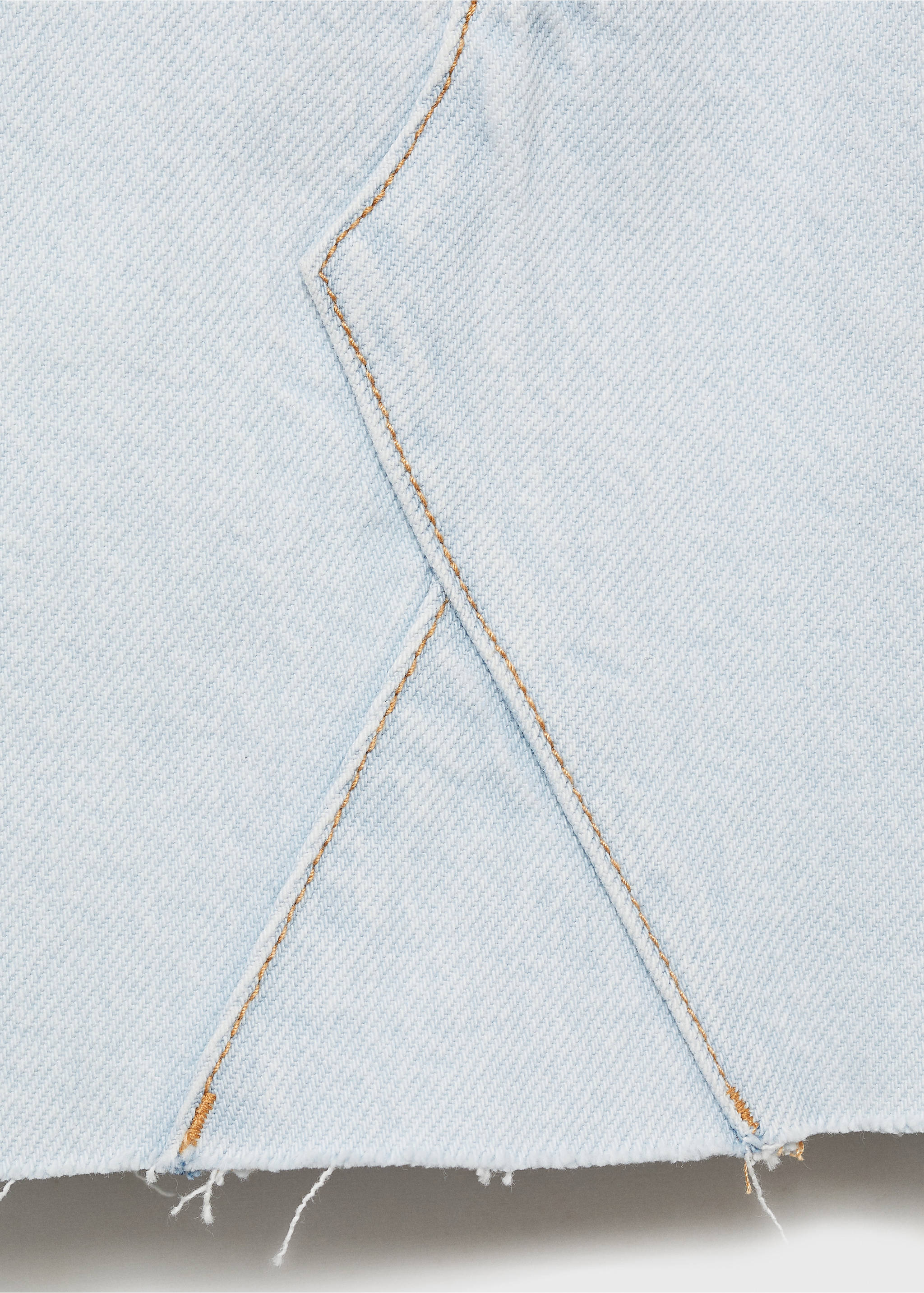 Denim mini-skirt - Details of the article 0, Light Blue. Ref: 87033270-00.