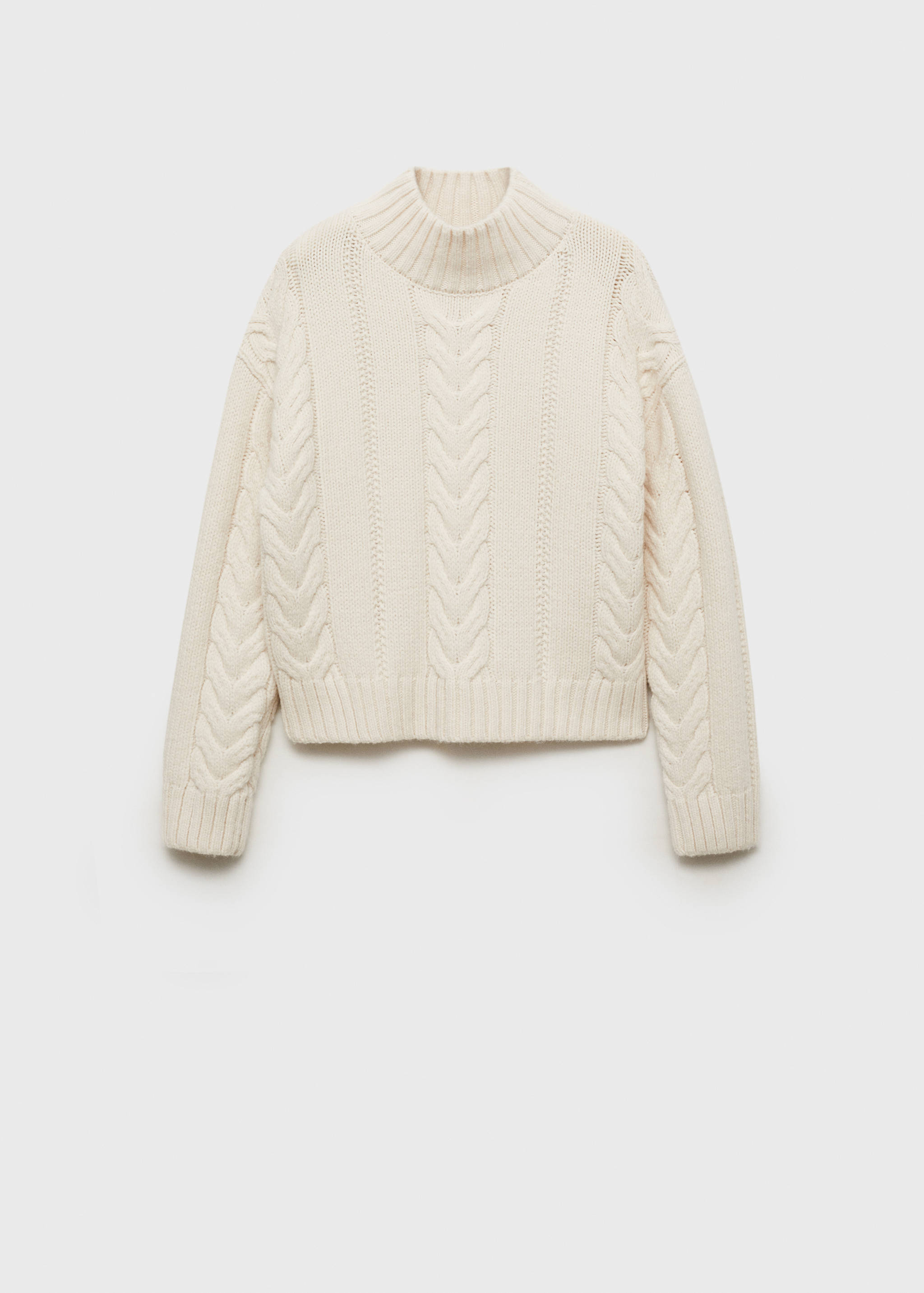Braided sweater with perkins neck - Article without model