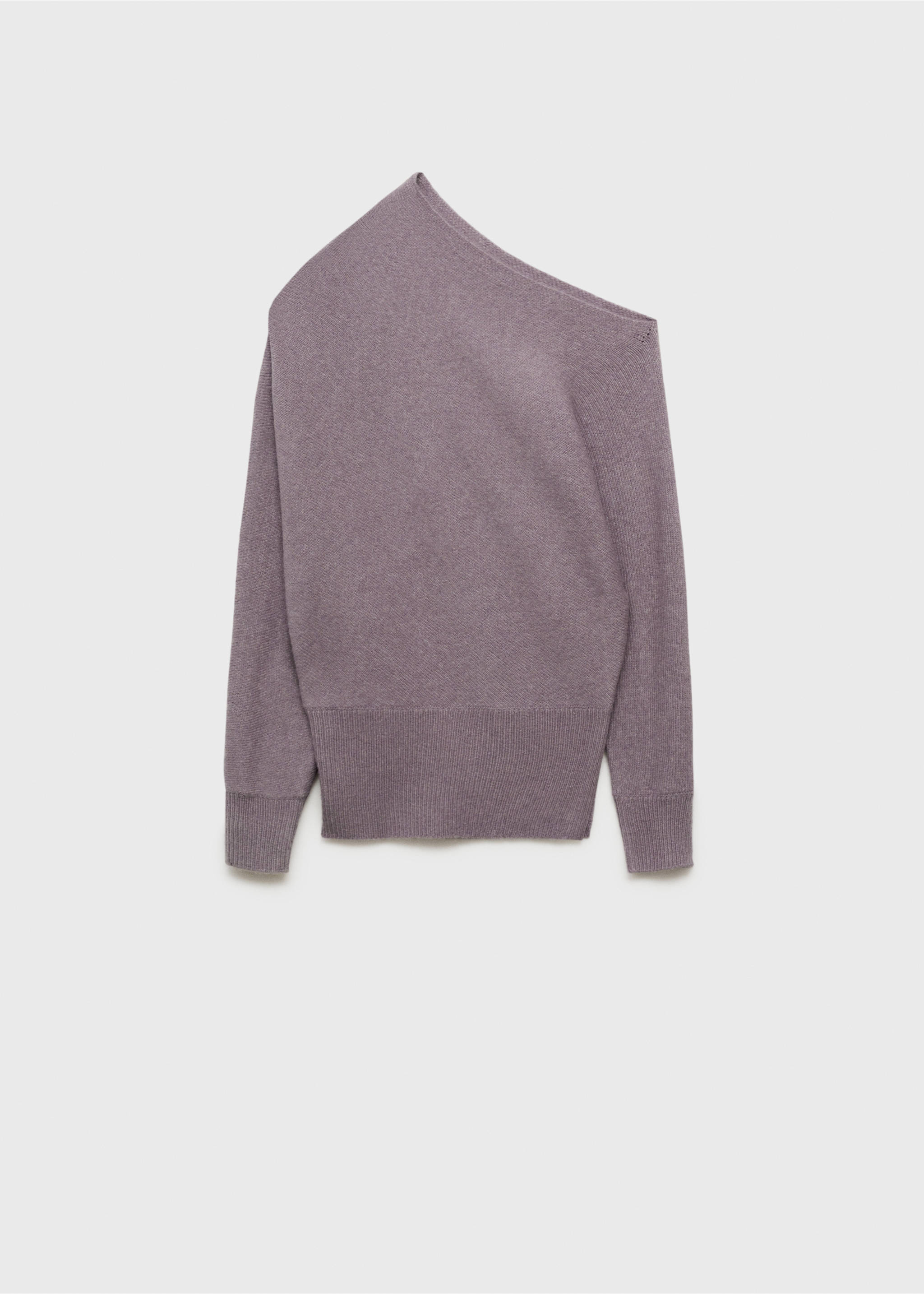 Asymmetrisk tröja i ullblandning - Artikel utan modell, Ljus/ pastell lila. Ref: 87033273-00.