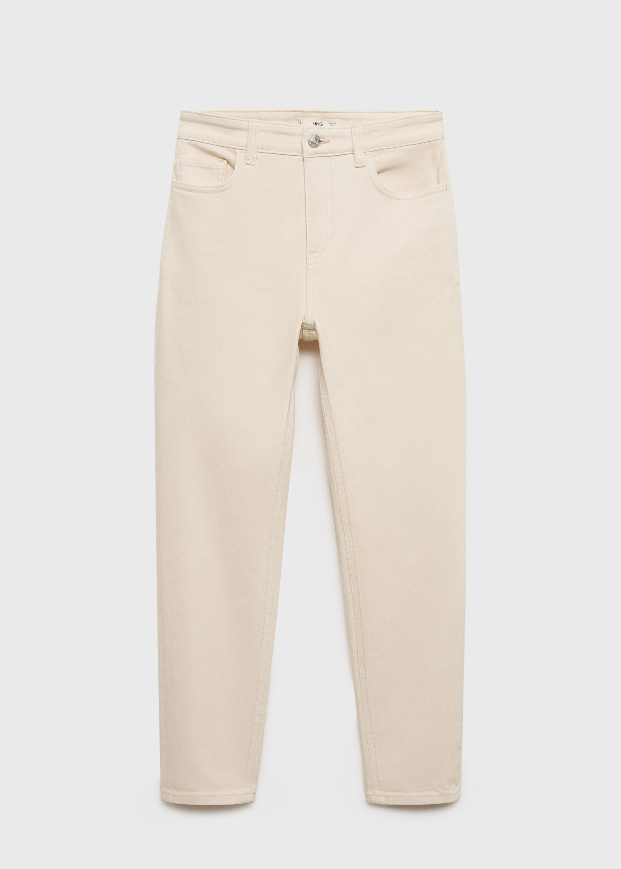 Newmom comfort high-rise jeans - Article without model, Ecru. Ref: 87033274-00.