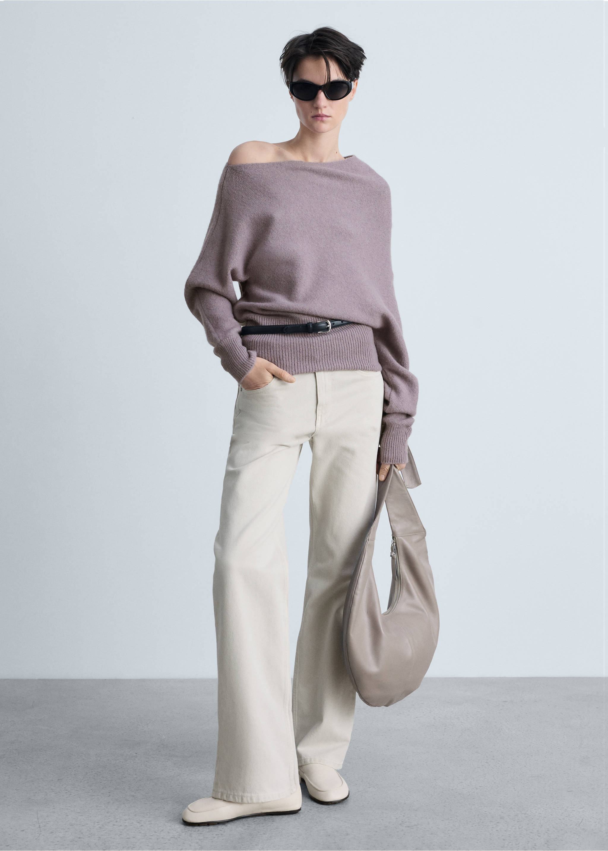 Raka jeans Miami medelhög midja - Allmän bild, Ljus/Pastellgrå. Ref: 87033275-00.