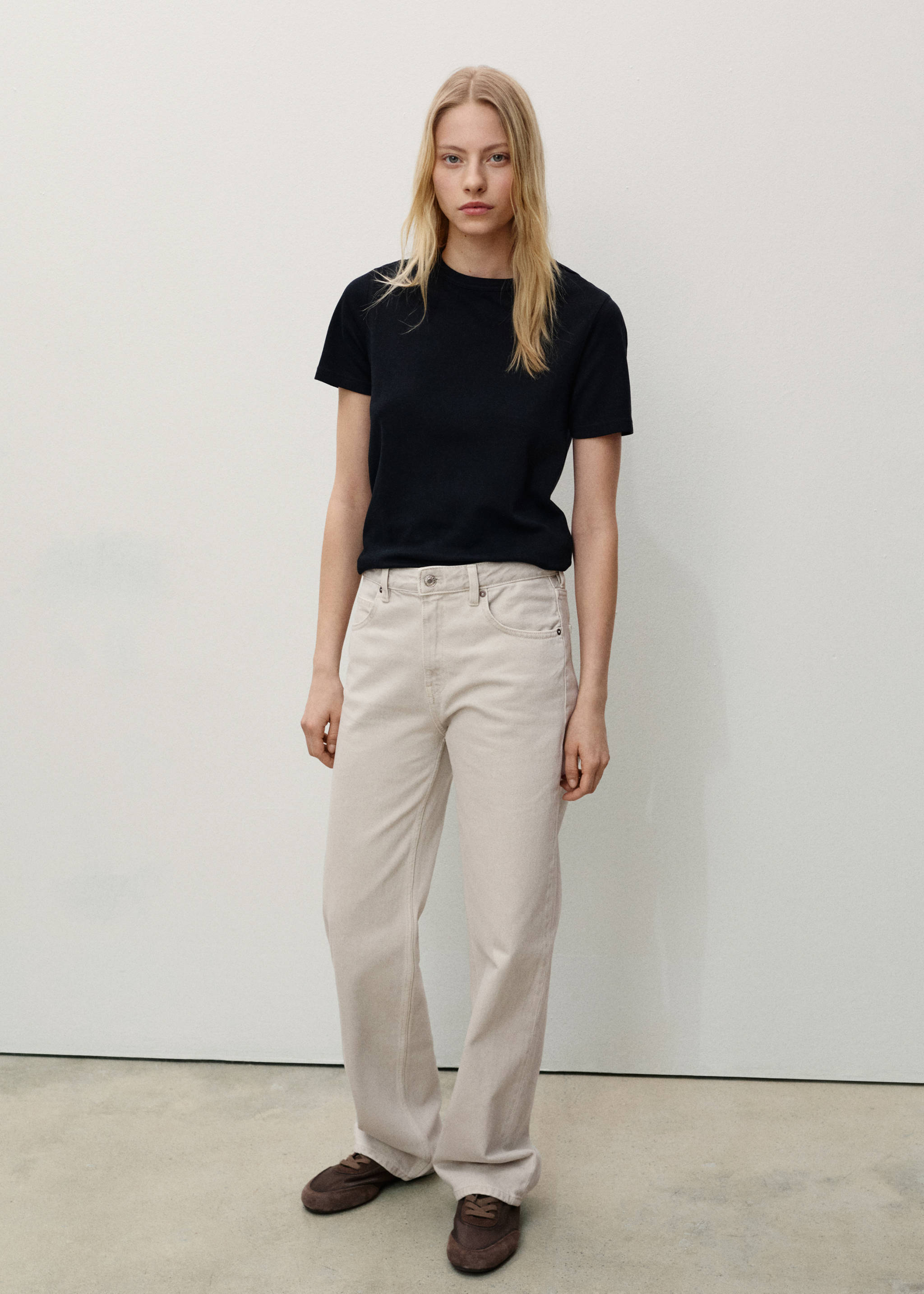 Miami medium-rise straight-fit jeans - General plane