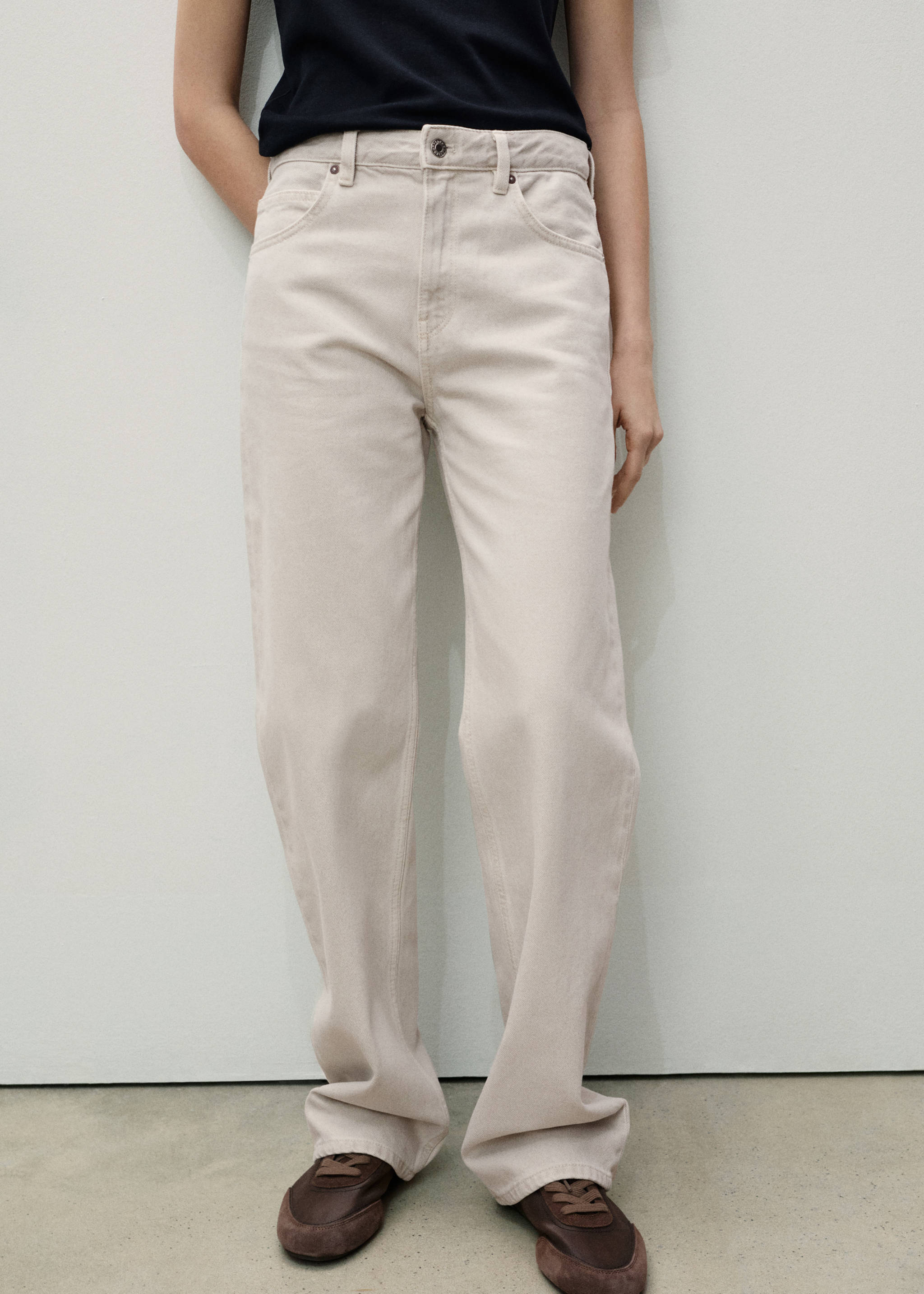 Miami medium-rise straight-fit jeans - Medium plane