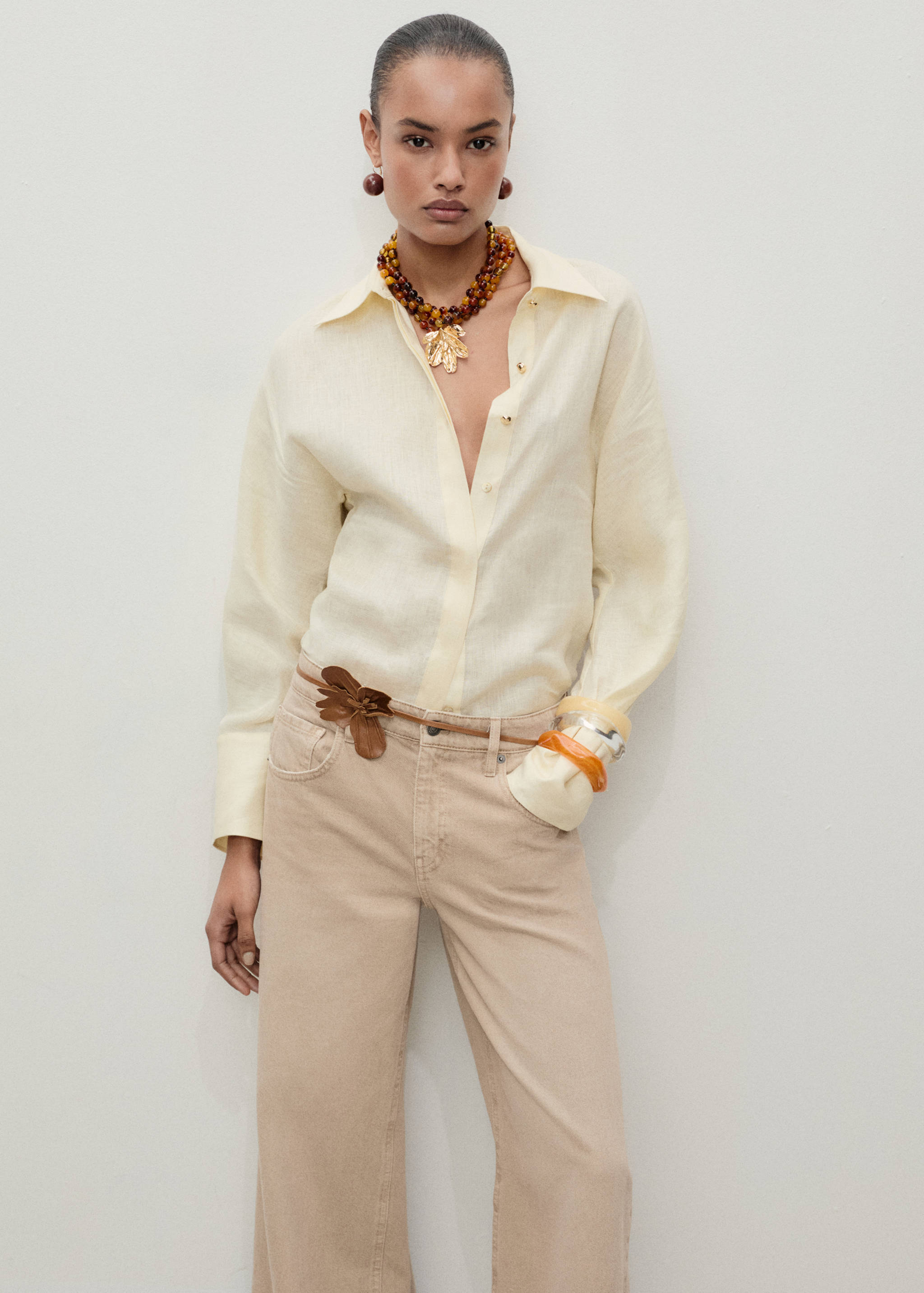 Low-rise wideleg jeans - Details of the article 1