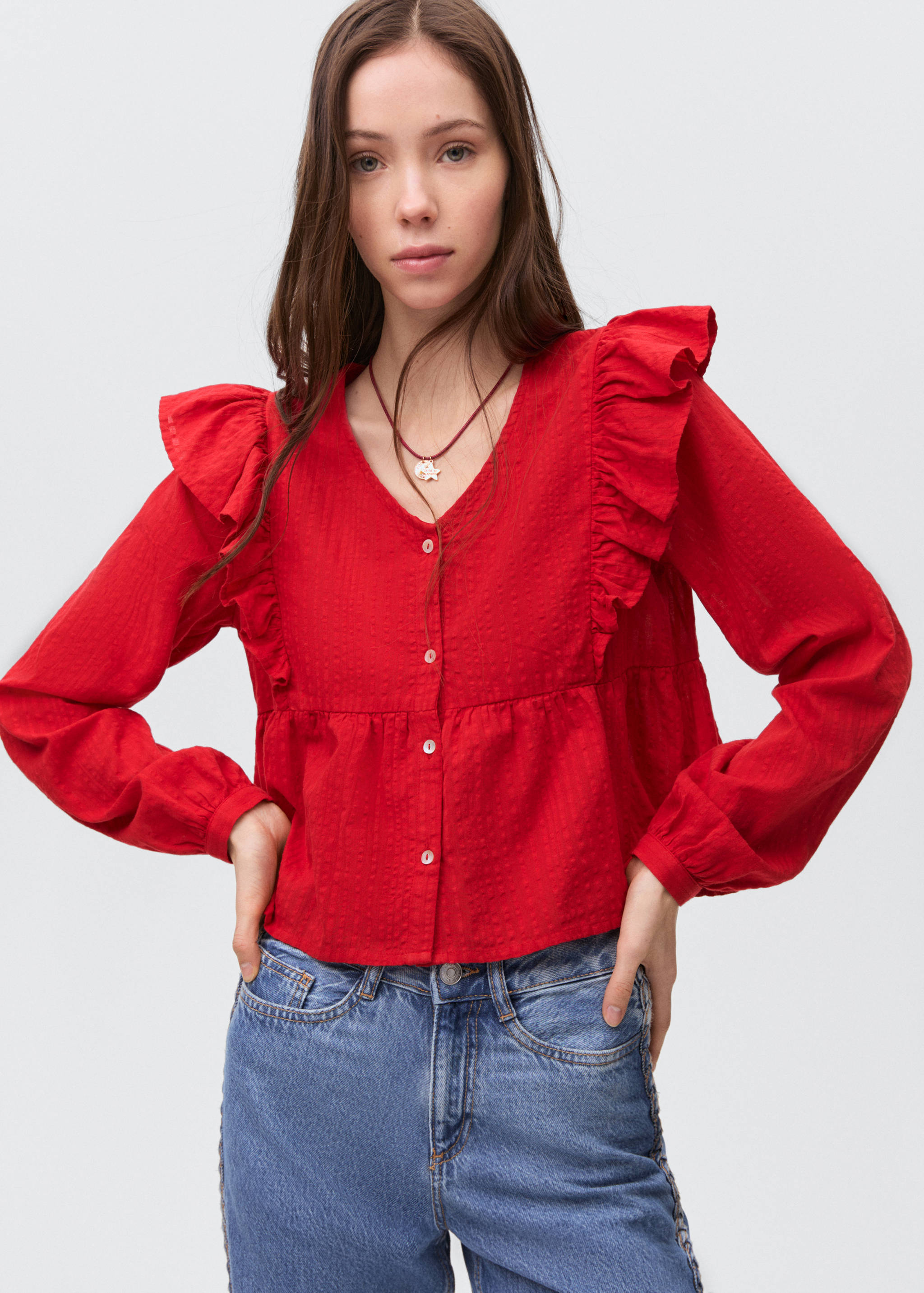 Blusa folho ombro - Plano médio