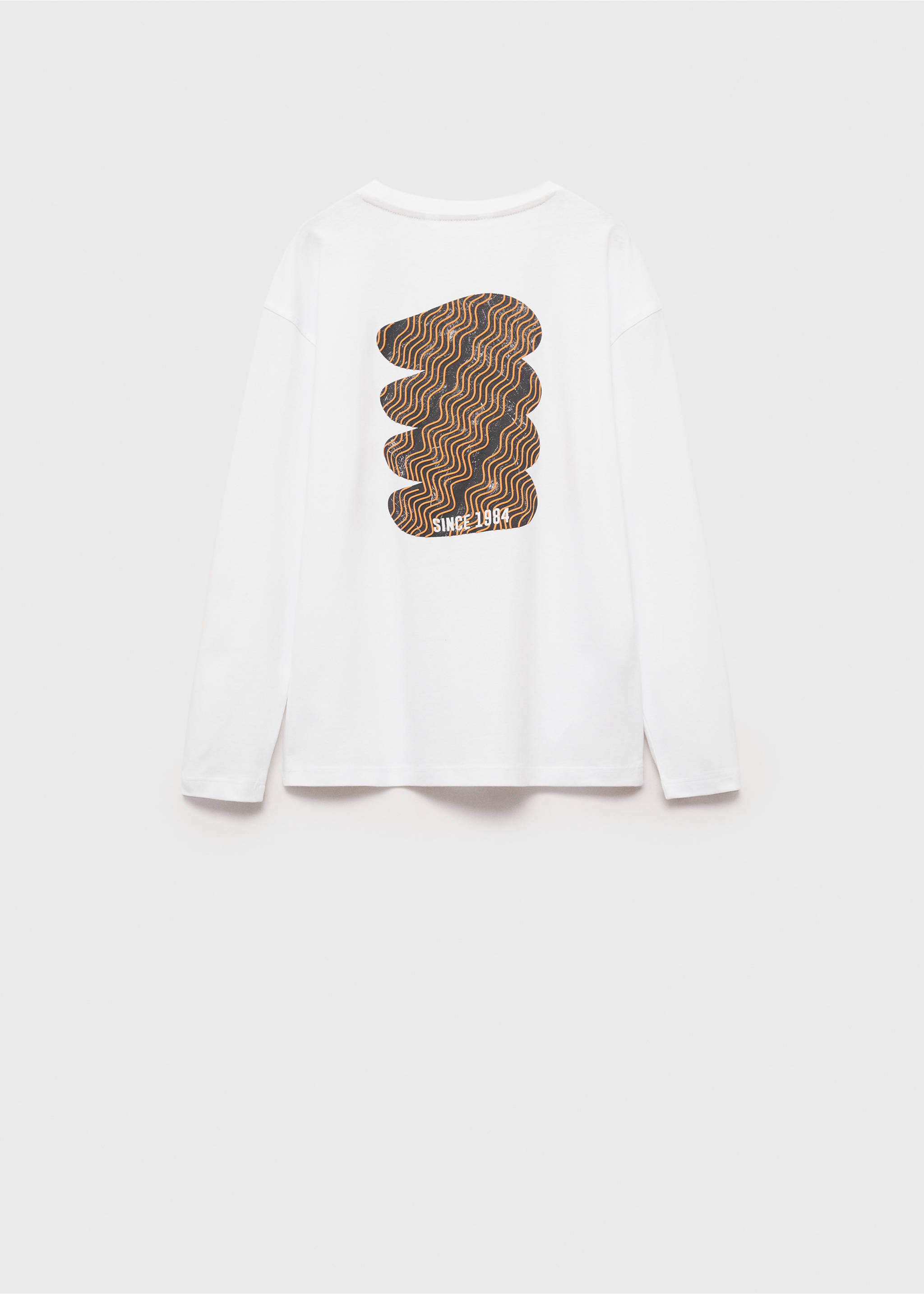 Samarreta barreja cotó estampada - Revers de l'article, Blanc trencat. Ref: 87033286-00.