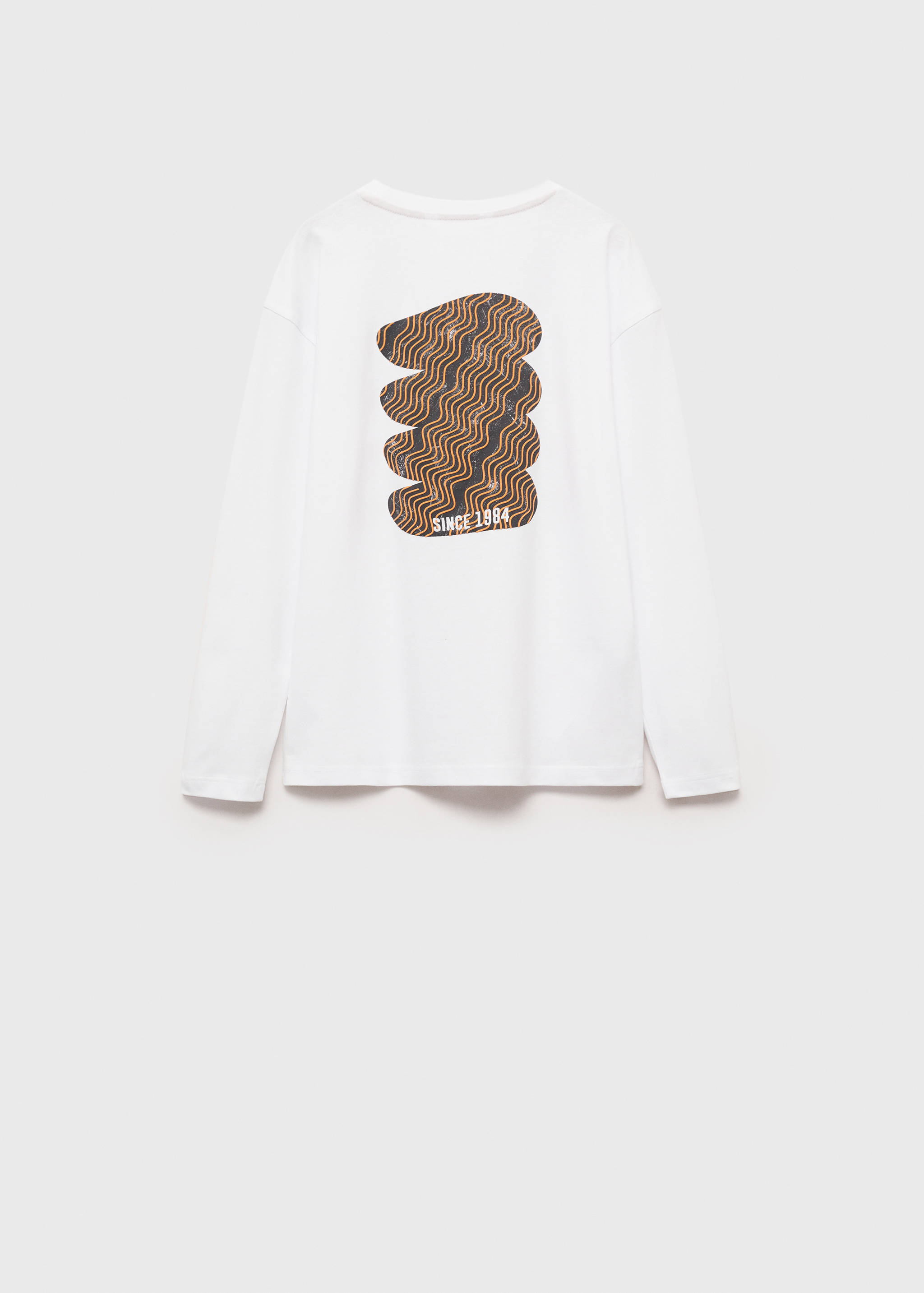 Bedrucktes Baumwoll-T-Shirt - Rückseite des Artikels