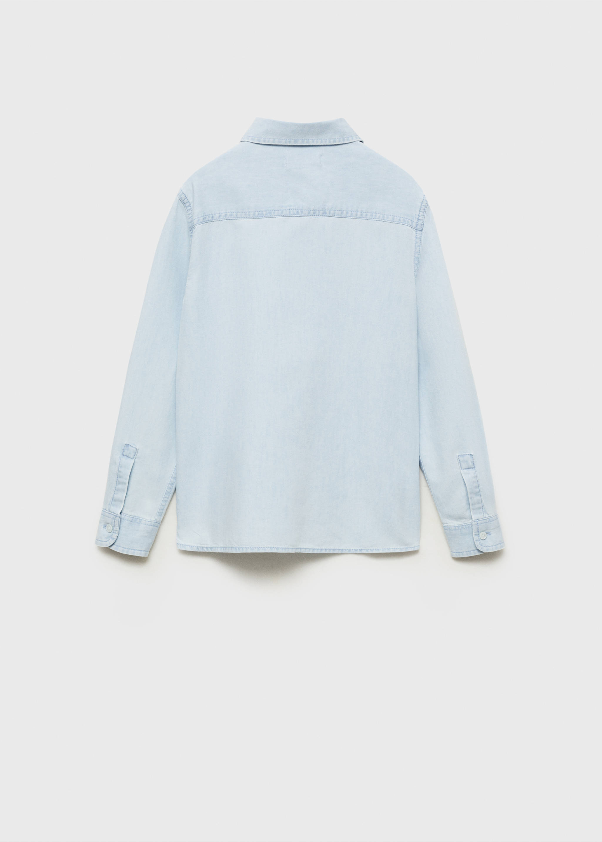 Slim-fit denim shirt - Reverse of the article, Light Blue. Ref: 87033636-00.