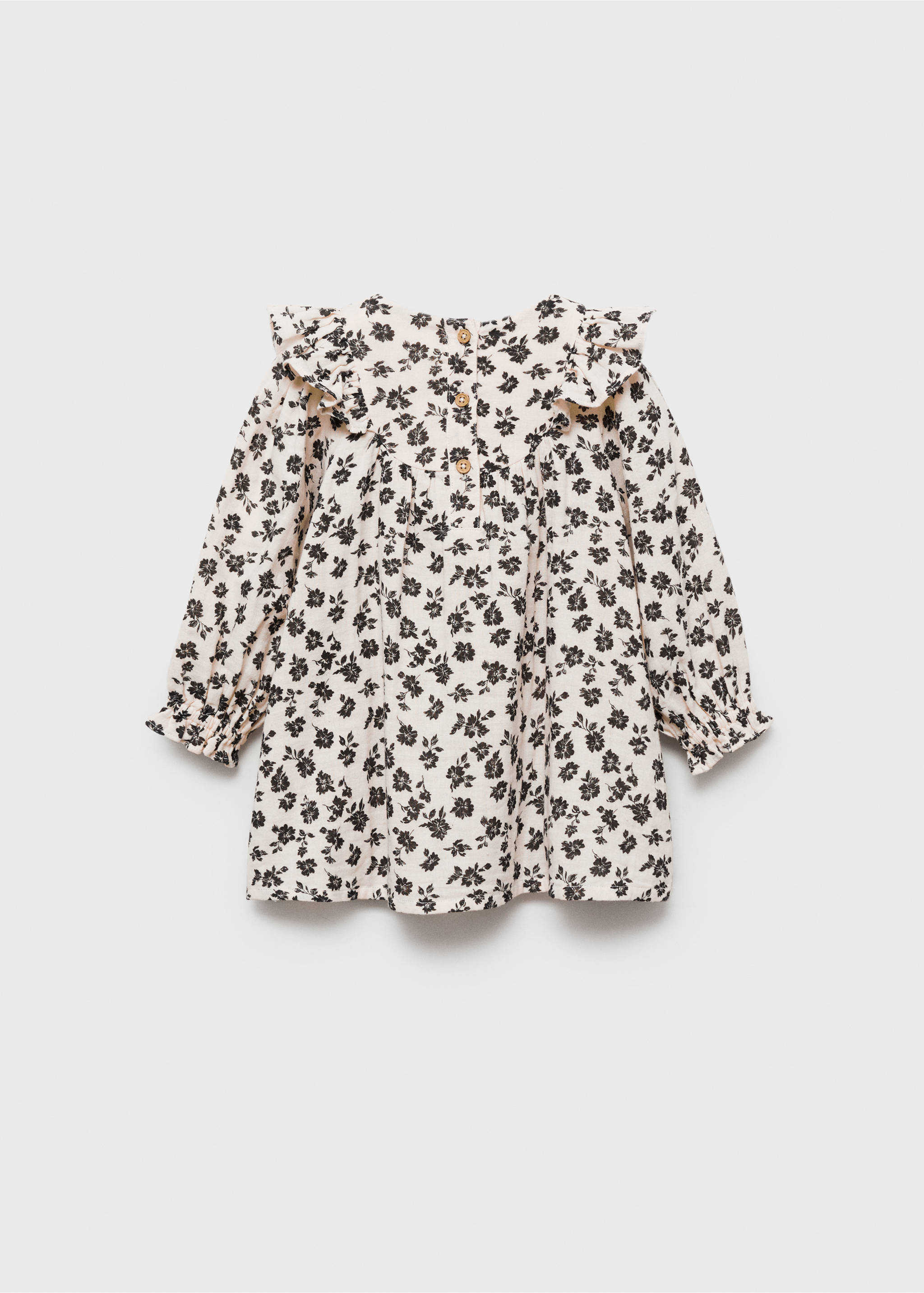 Robe coton imprimée - Verso de l’article, Écru. Ref: 87033637-00.