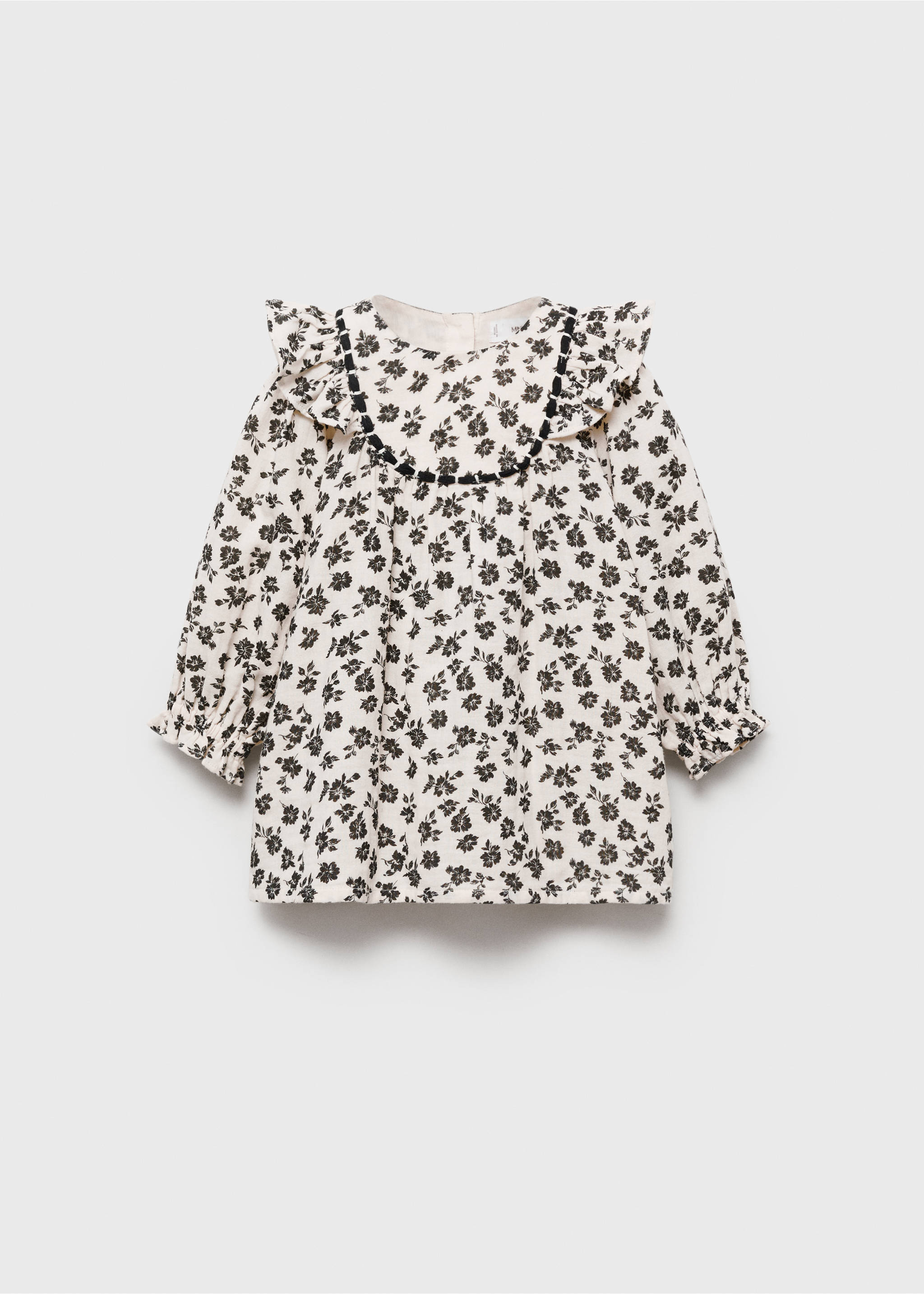 Printed cotton dress - Article without model, Ecru. Ref: 87033637-00.