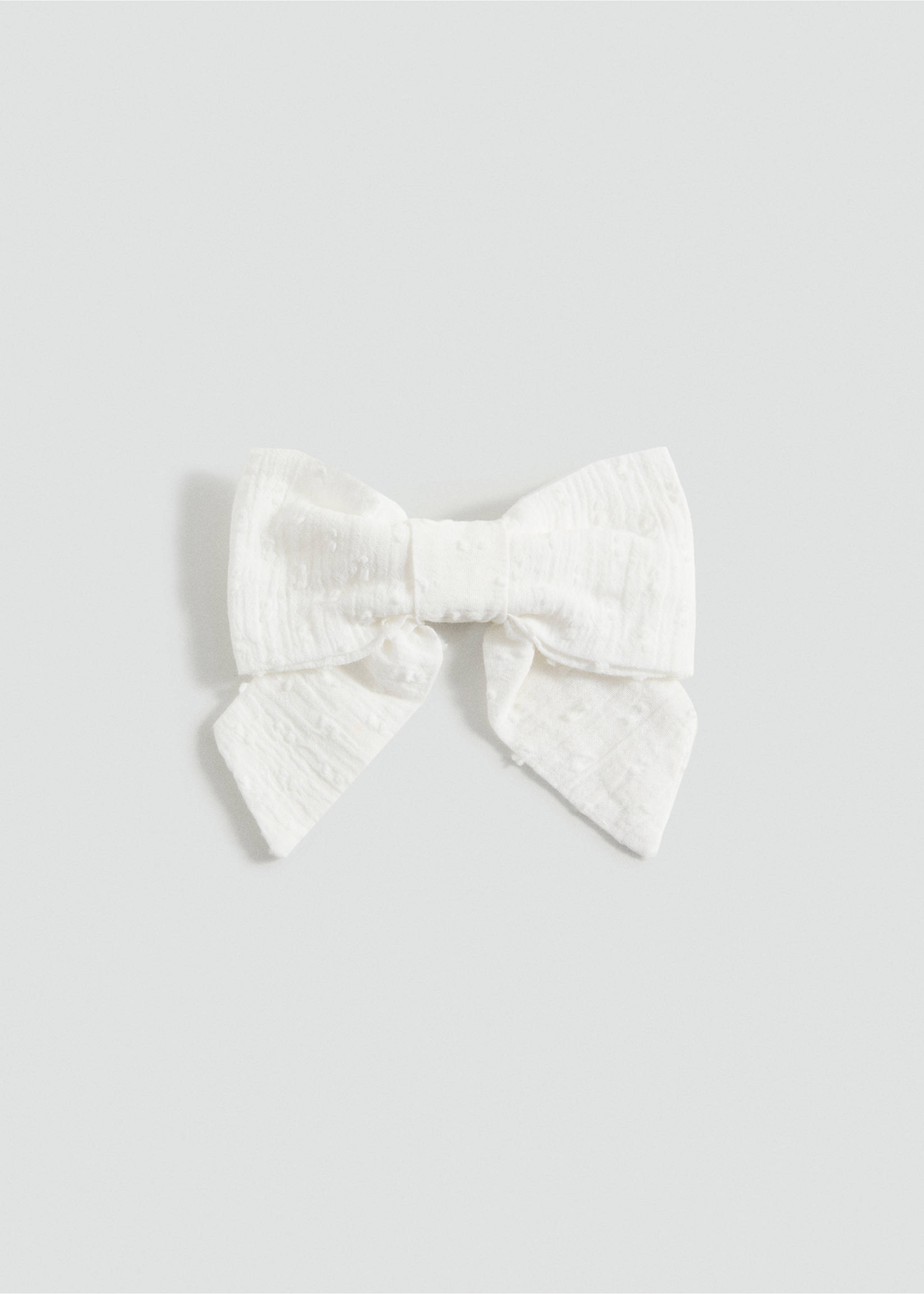 Bow hairclip - Article without model, White. Ref: 87033642-00.