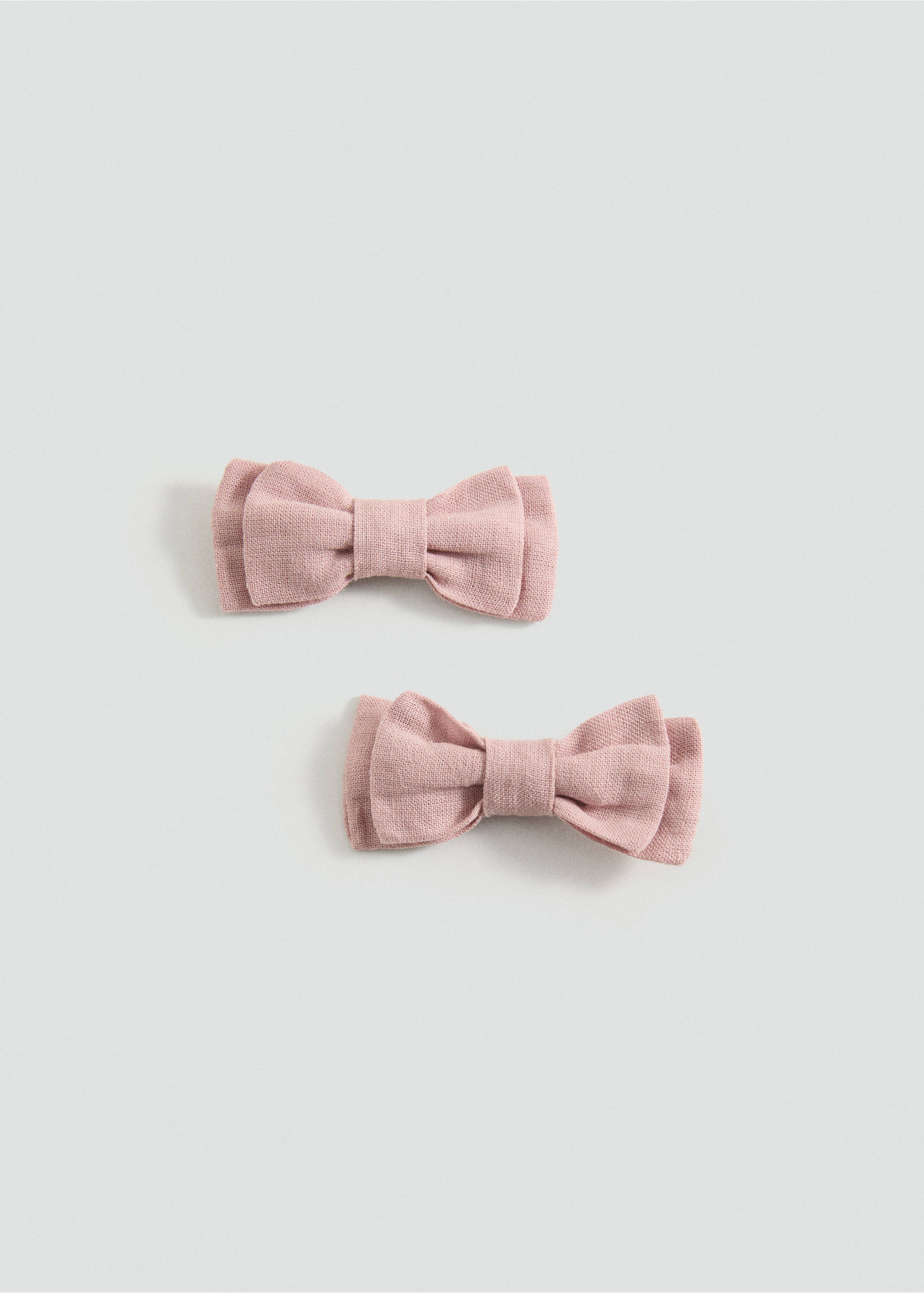 Pack of 2 linen loop pins - Article without model, Pale Pink. Ref: 87033643-00.