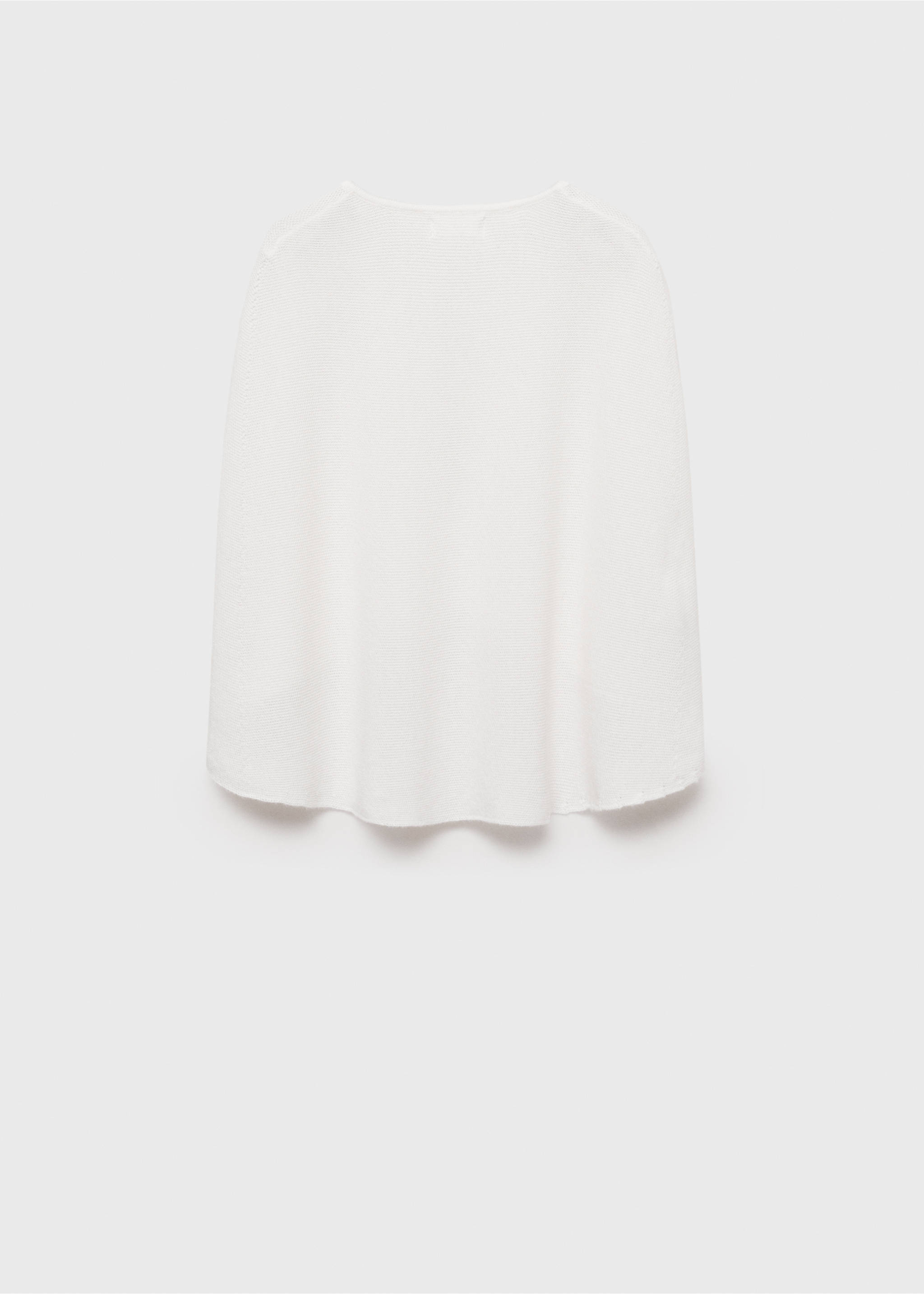 Cotton knit cape - Reverse of the article, Off White. Ref: 87033649-00.