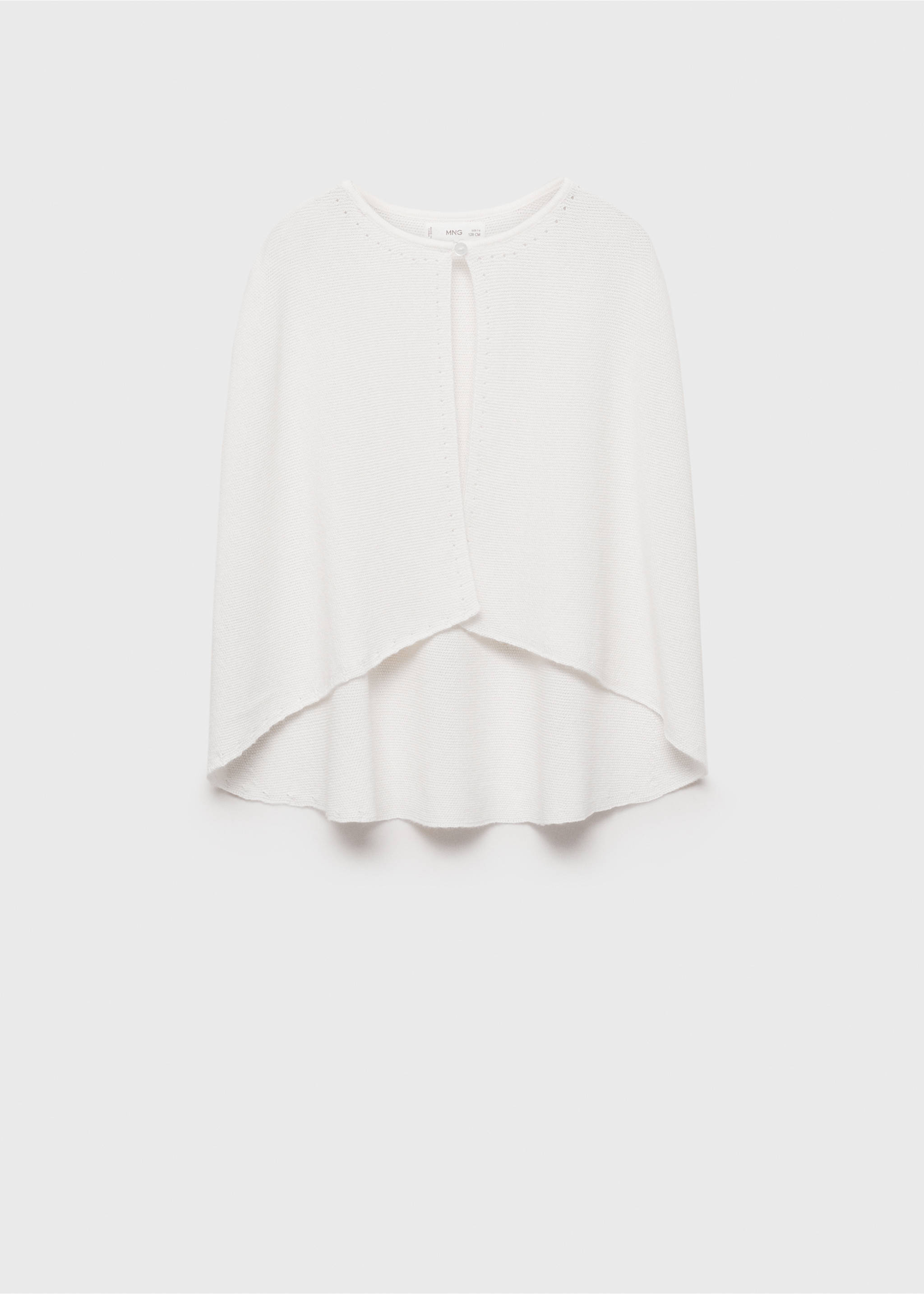 Cotton knit cape - Article without model, Off White. Ref: 87033649-00.