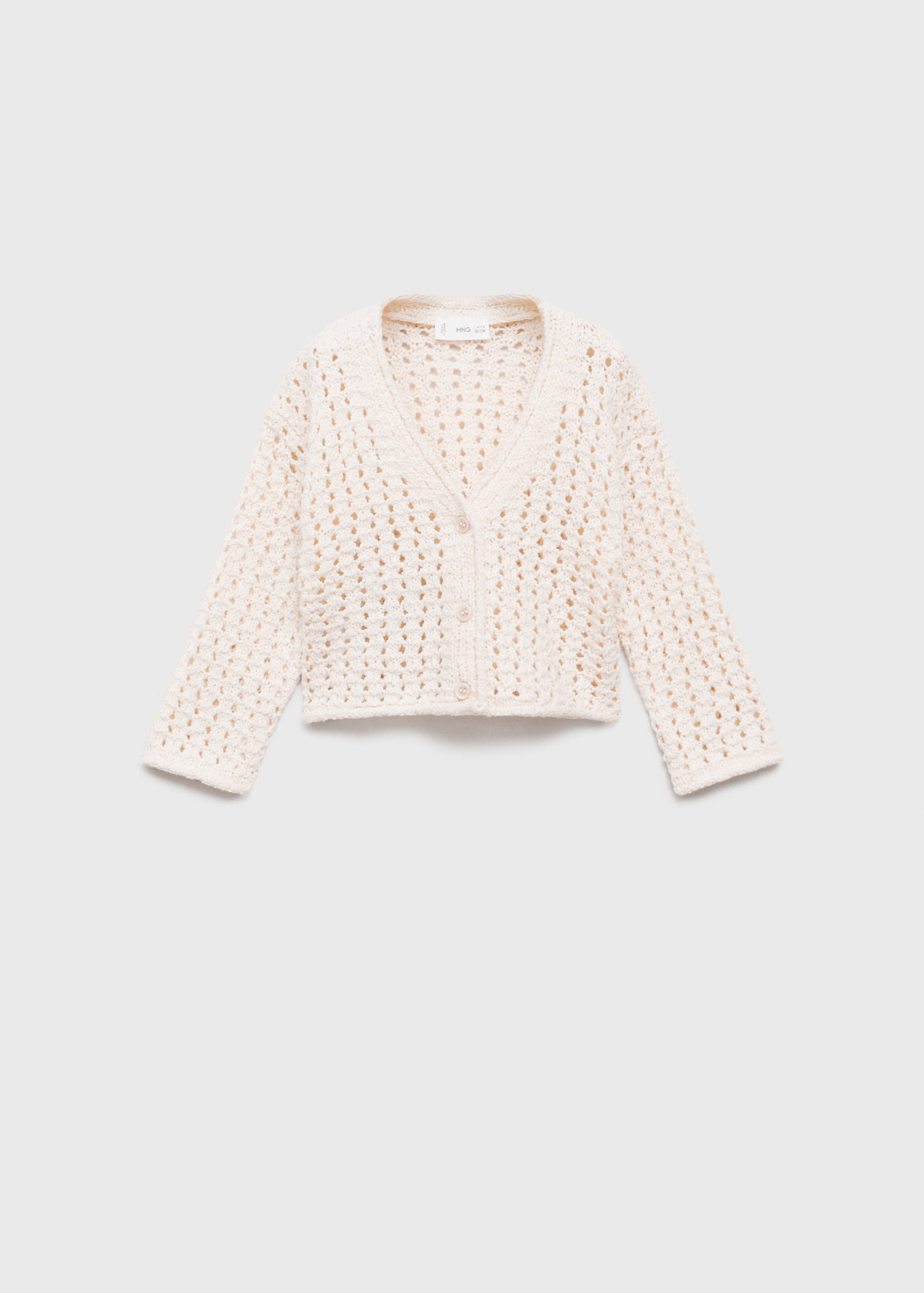 Strickjacke mit Lochmuster - Artikel ohne Model