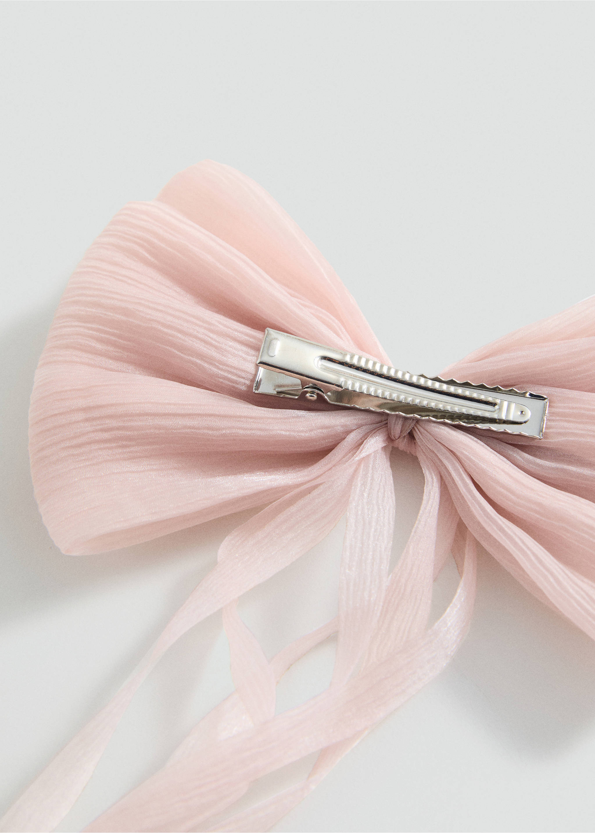 Gancho de cabelo com laço - Plano médio, Rosa-pálido. Ref: 87033651-00.