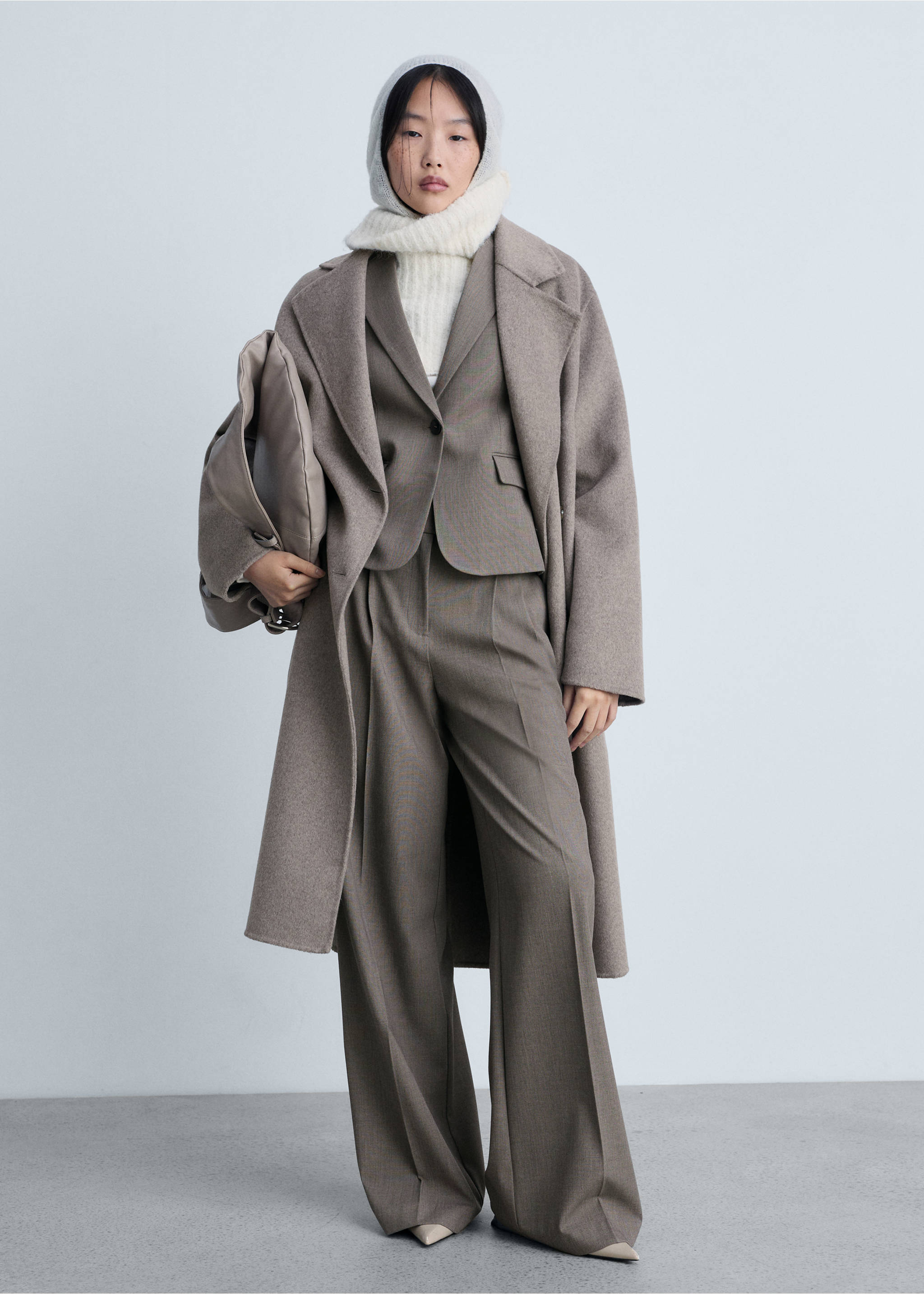 Crop suit blazer - General plane, Brown. Ref: 87033652-00.
