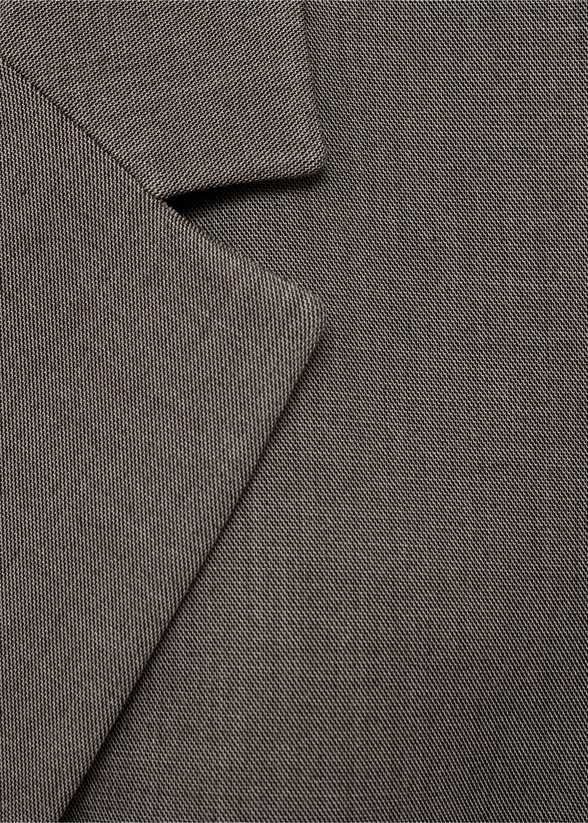 Crop suit blazer - Details of the article 8, Brown. Ref: 87033652-00.