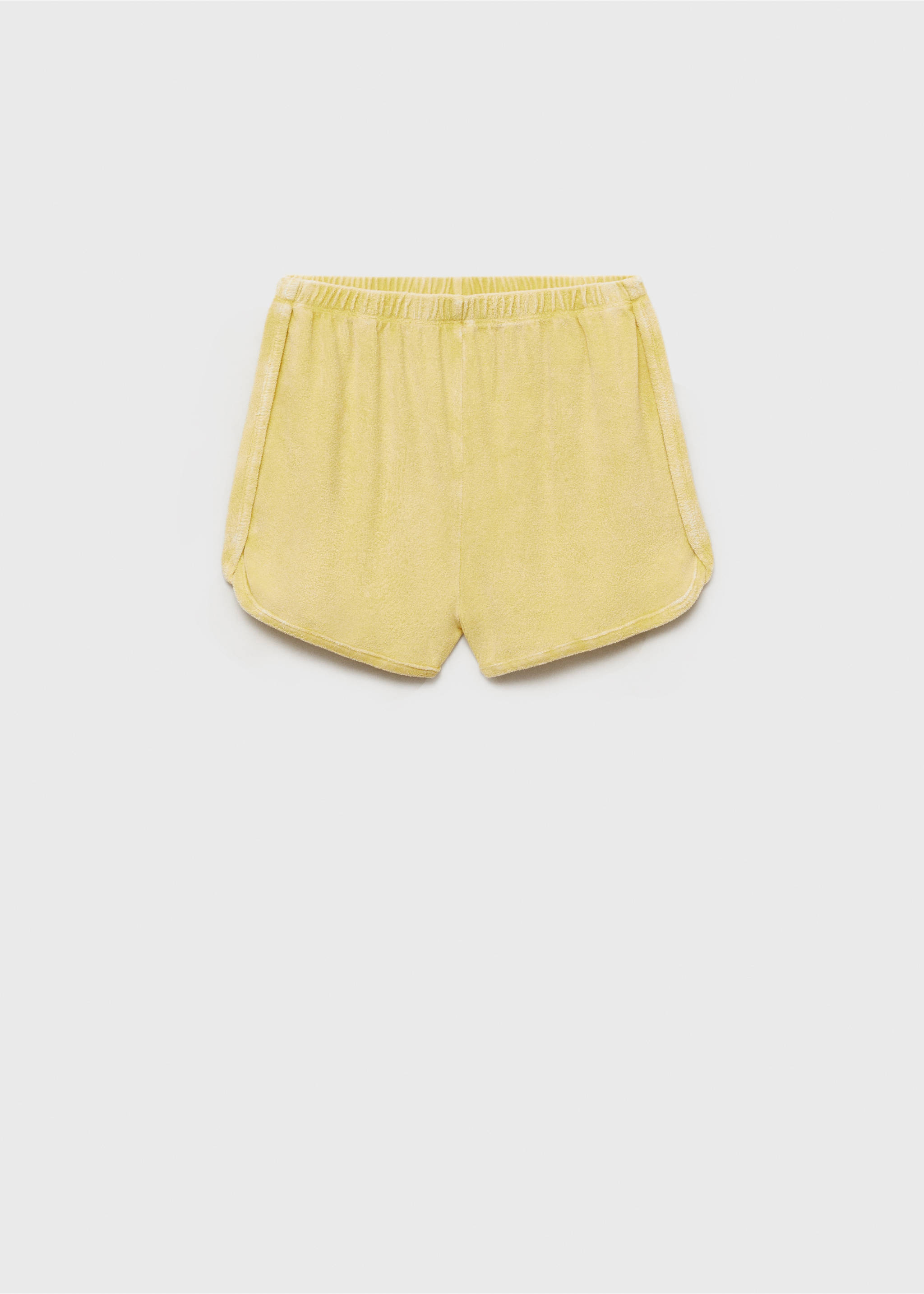 Terry cotton overdyed shorts - Article without model, Mustard. Ref: 87033653-00.