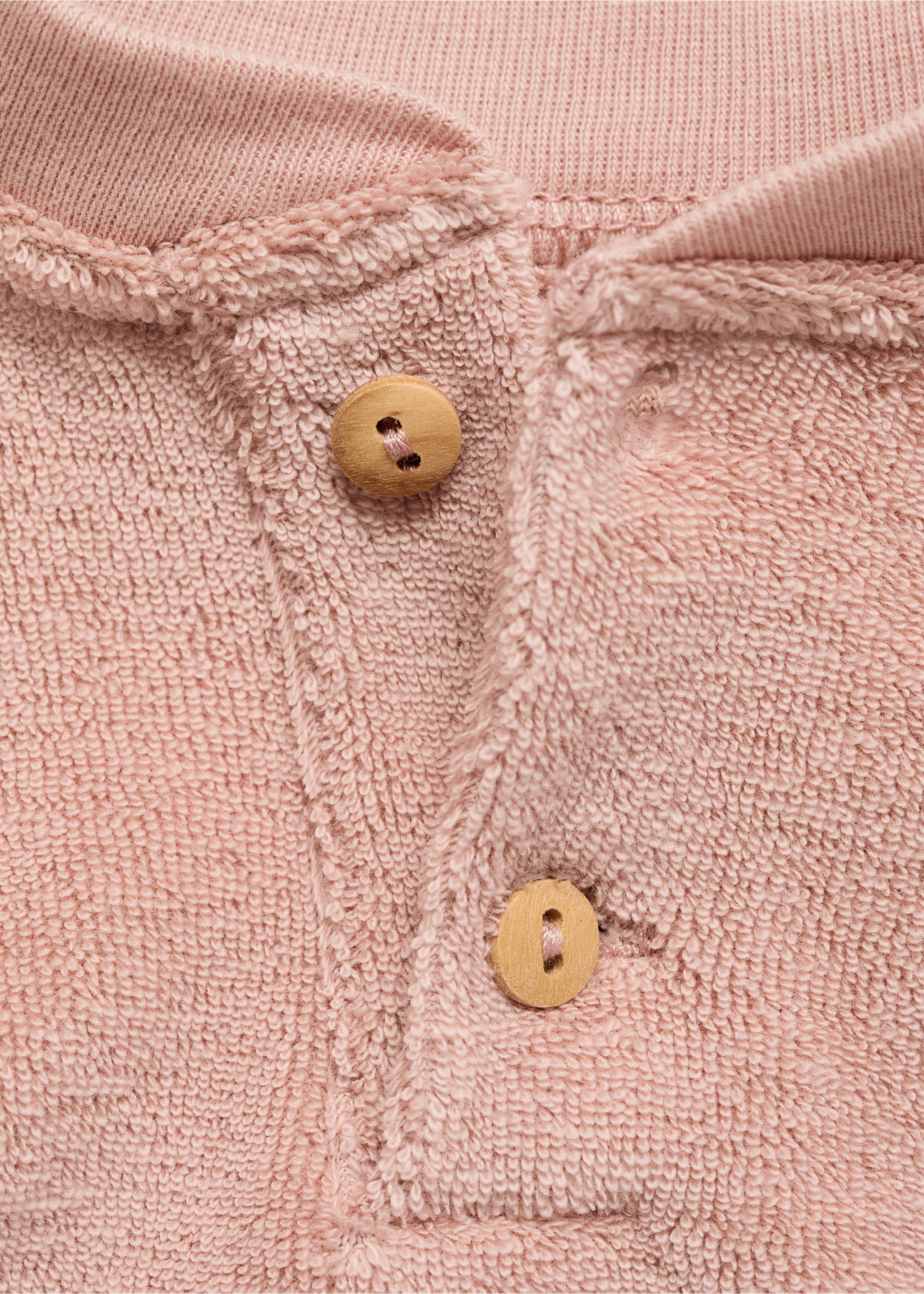 Terry pyjama body - Details of the article 2, Pink. Ref: 87033656-00.