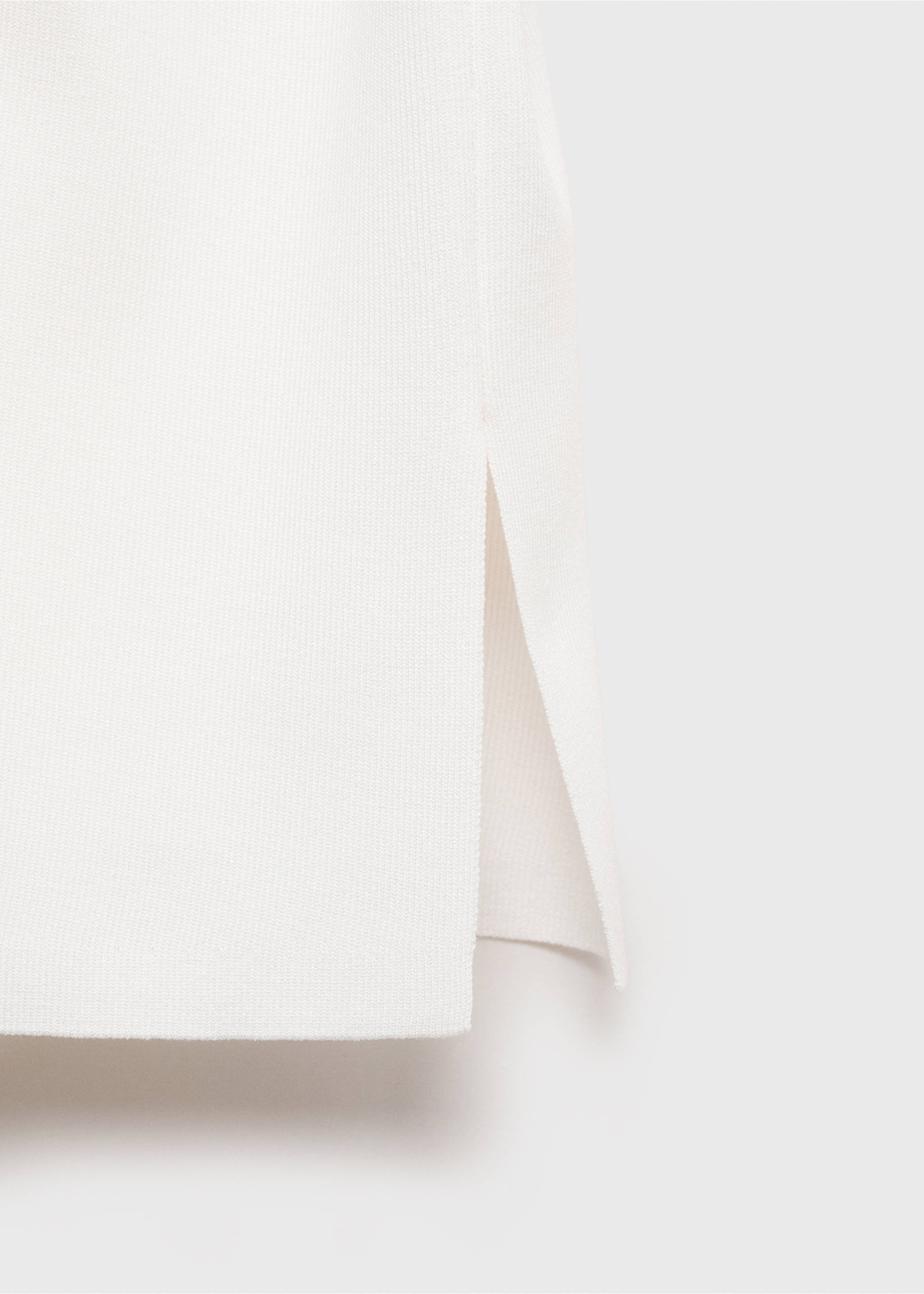 V-neck knit top - Details of the article 0, White. Ref: 87034064-00.