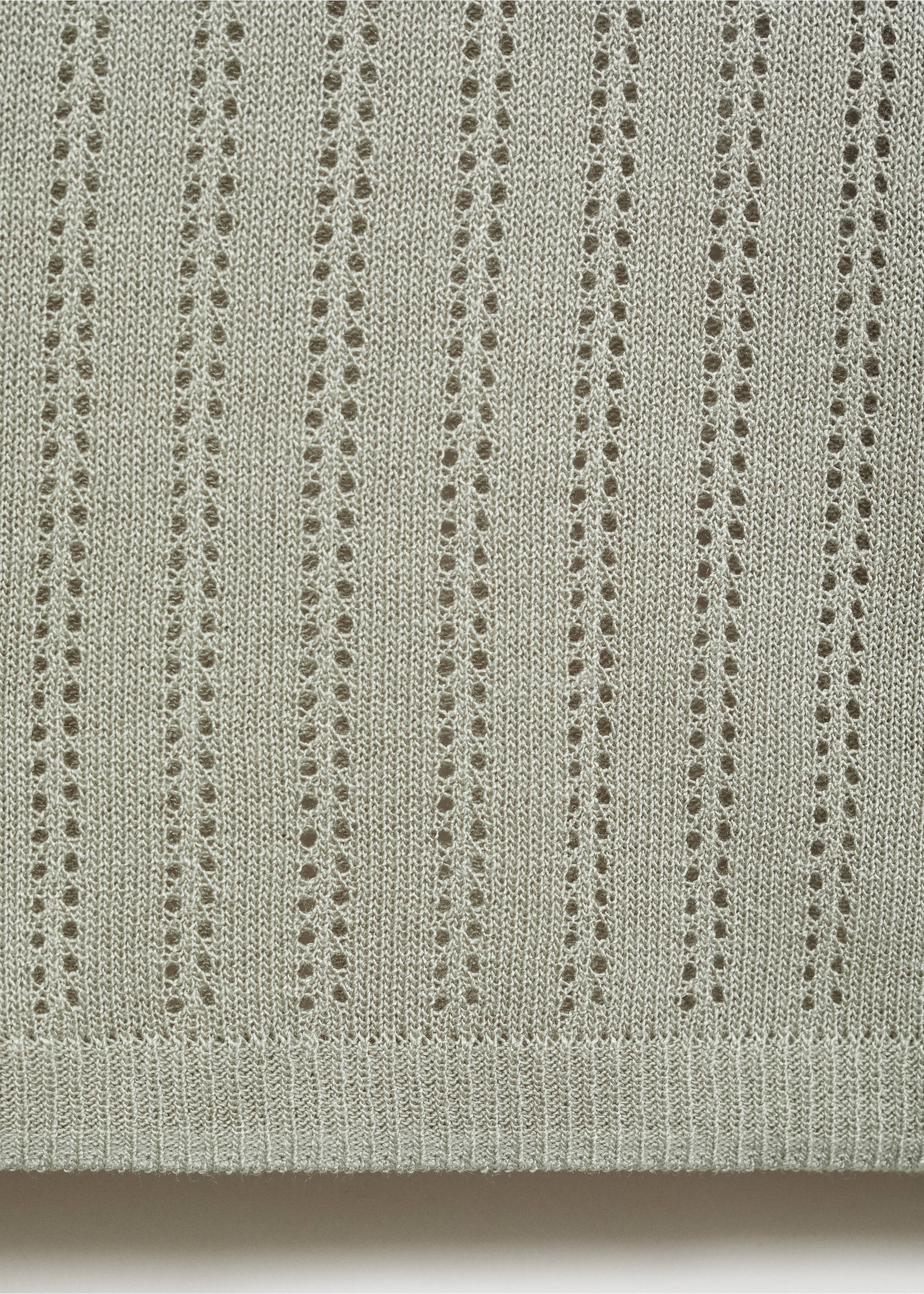 Nightgown with pointelle detail - Details of the article 0, Aqua Green. Ref: 87034066-00.