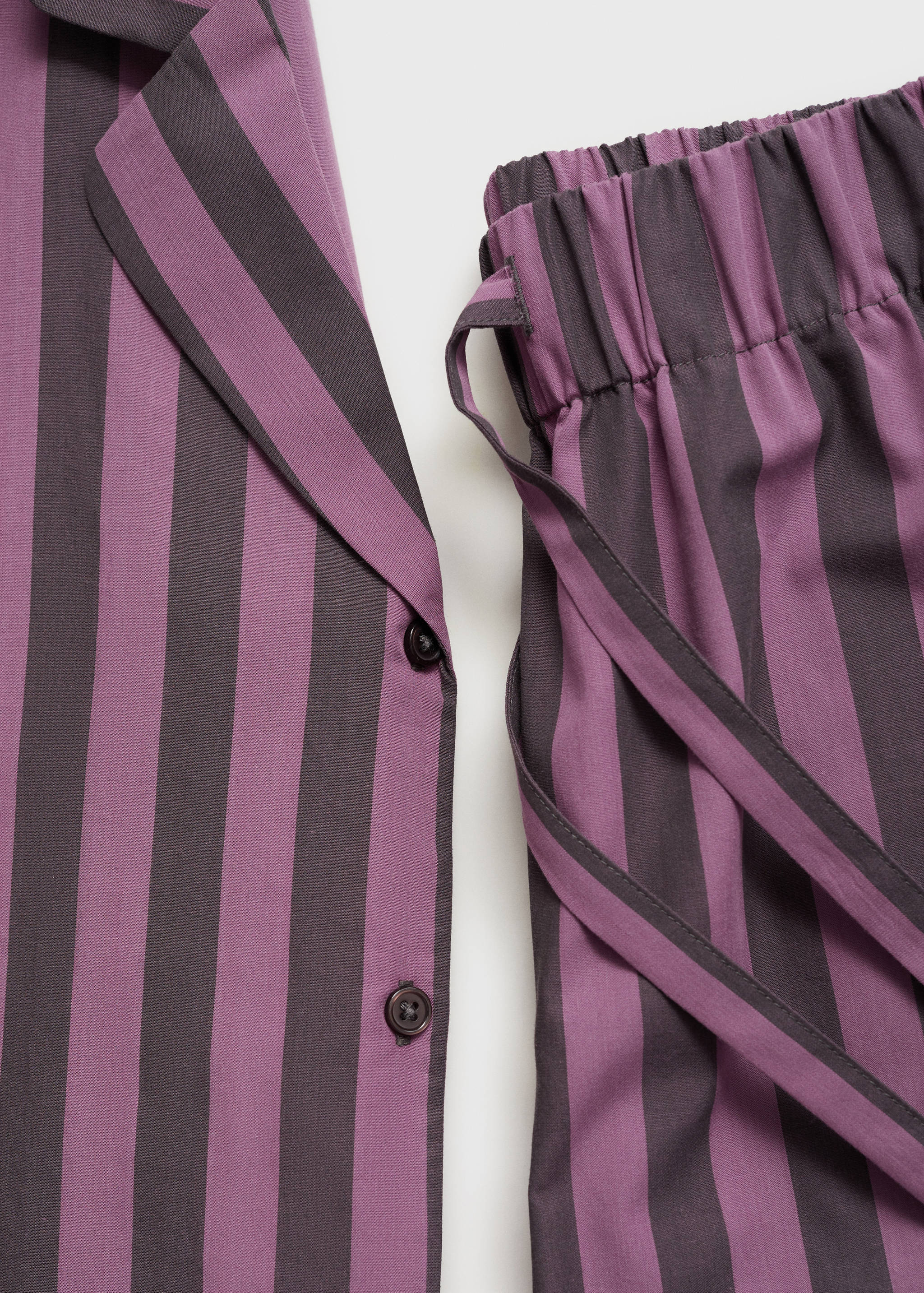 Woven two-tone striped shorts - Details of the article 0