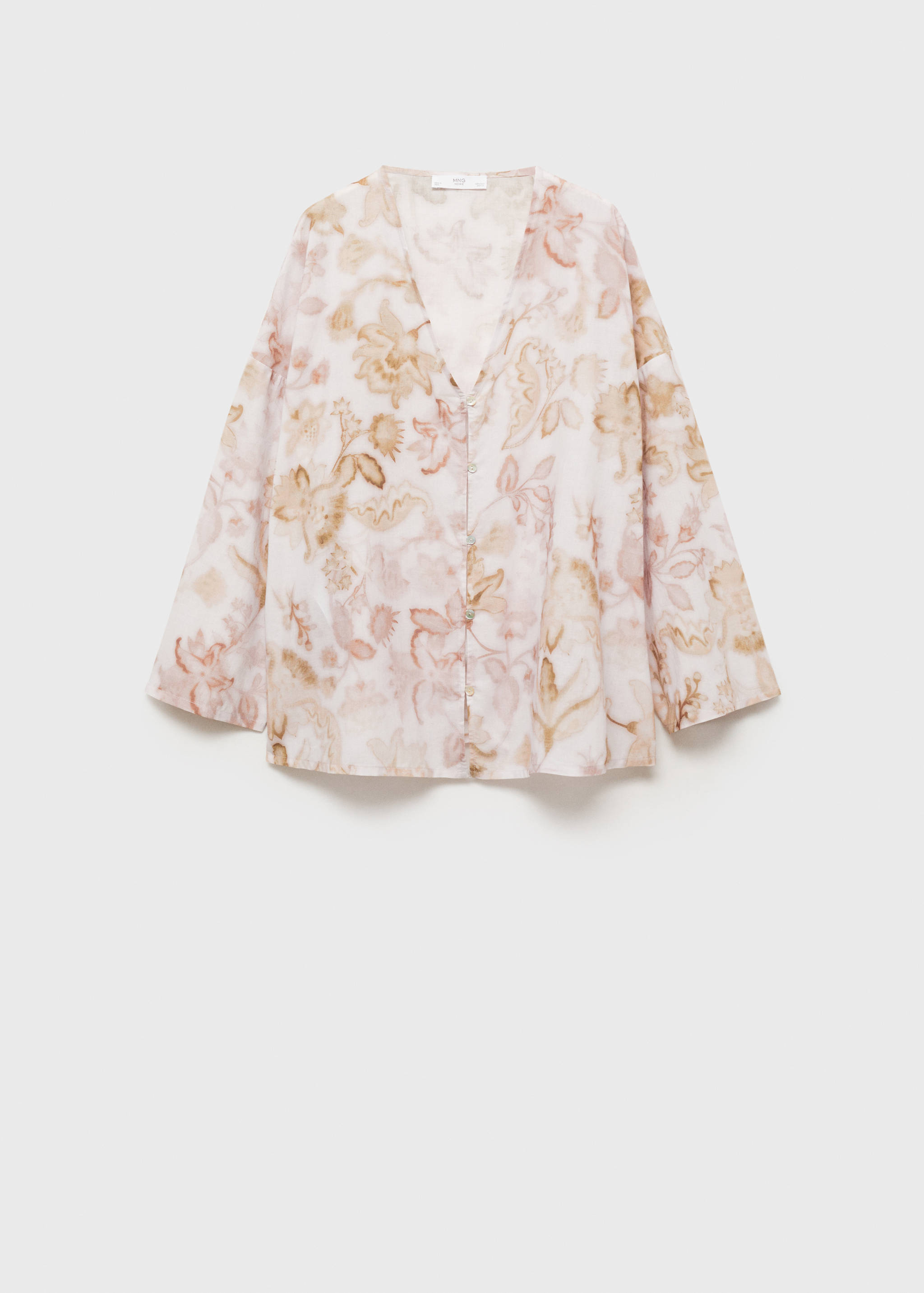 Camisa pijama detalle floral - Artículo sin modelo