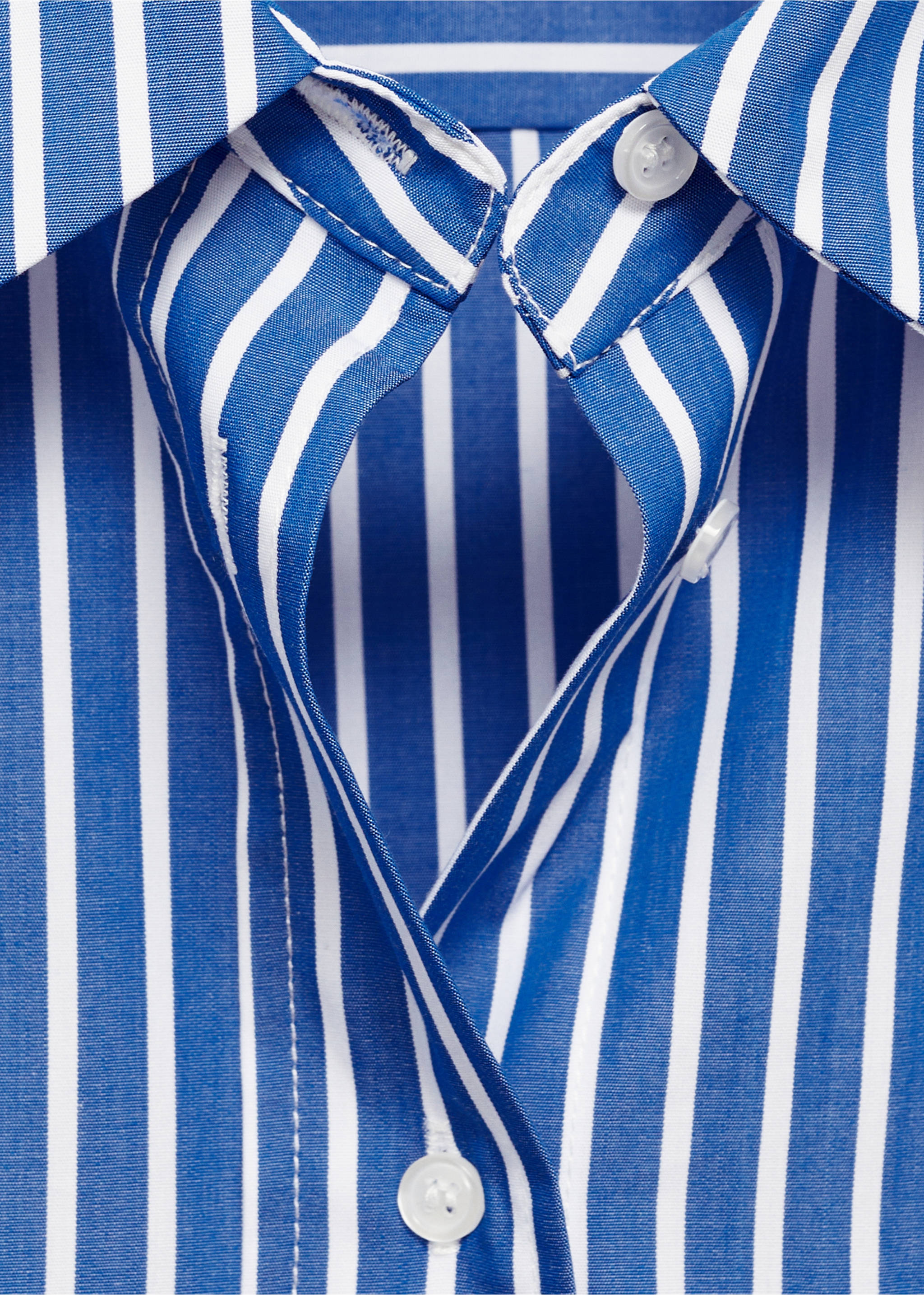 Combined striped shirt - Details of the article 8, Blue. Ref: 87034070-00.