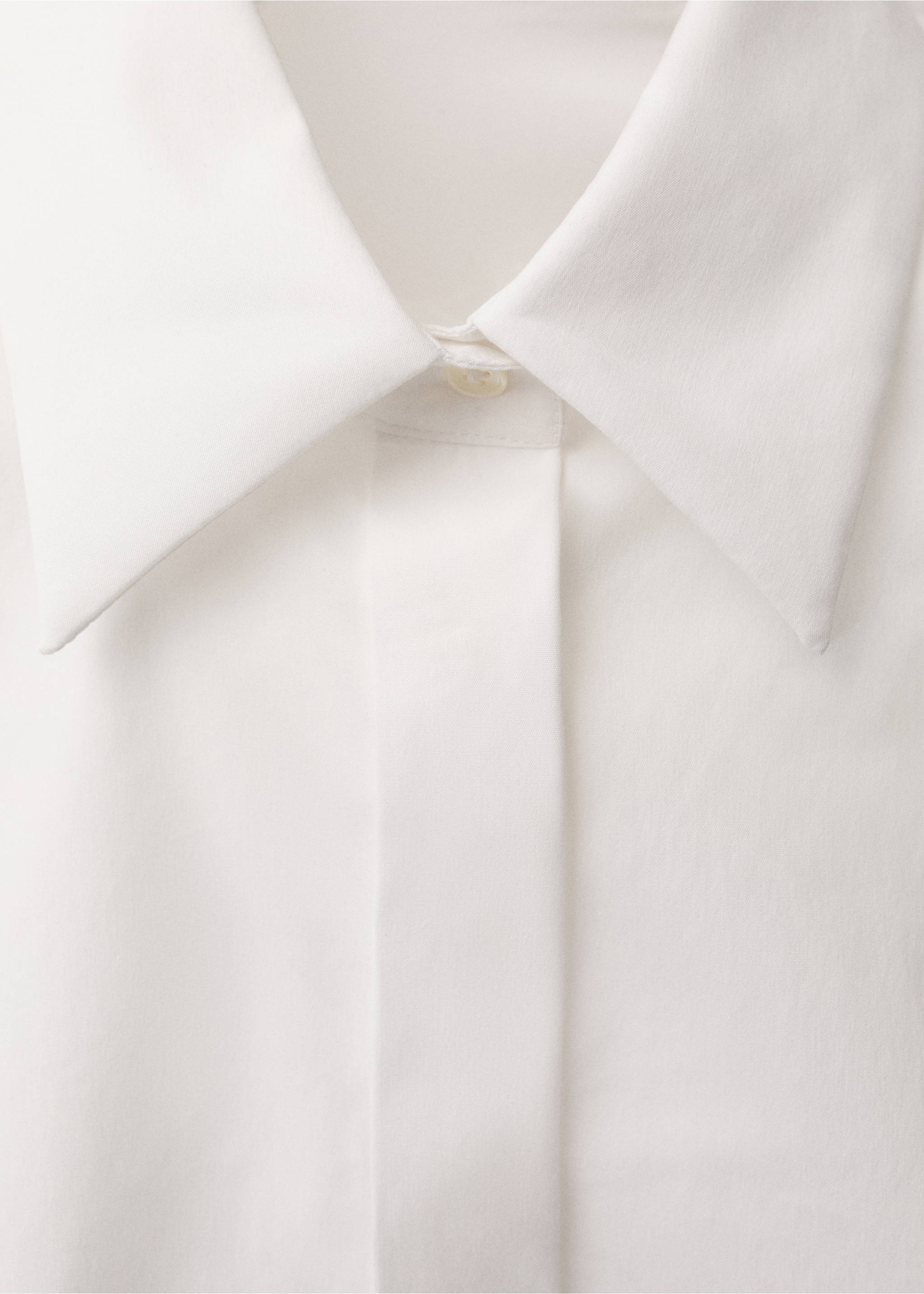 Slim-fit poplin shirt - Details of the article 8, Off White. Ref: 87034082-00.
