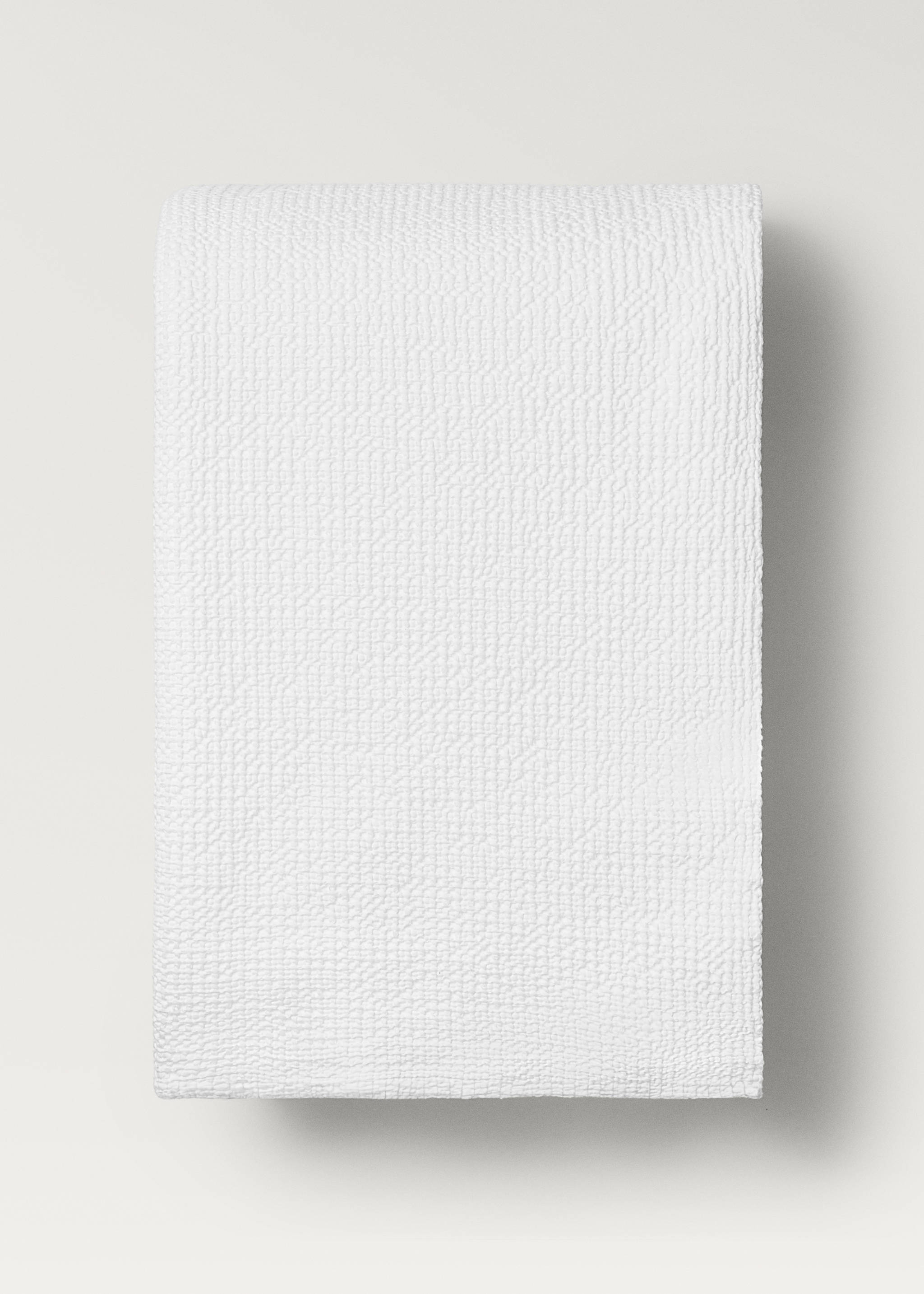 Waffle-cotton garment-dyed bedspread for cot - Details of the article 3