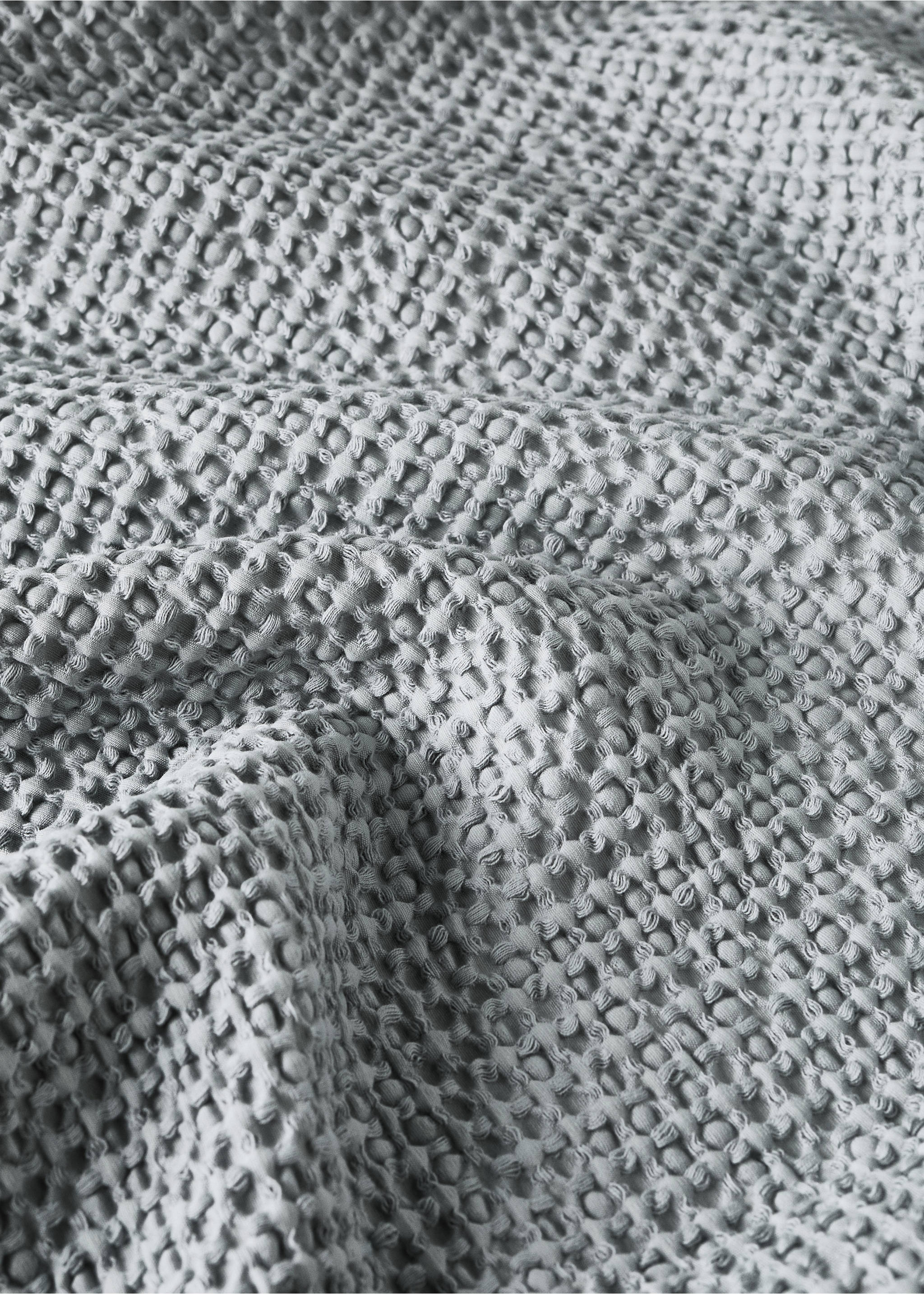 Trapunta culla cotone garment-dyed waffle - Dettaglio dell'articolo 1, Grigio. Ref: 87034084-00.