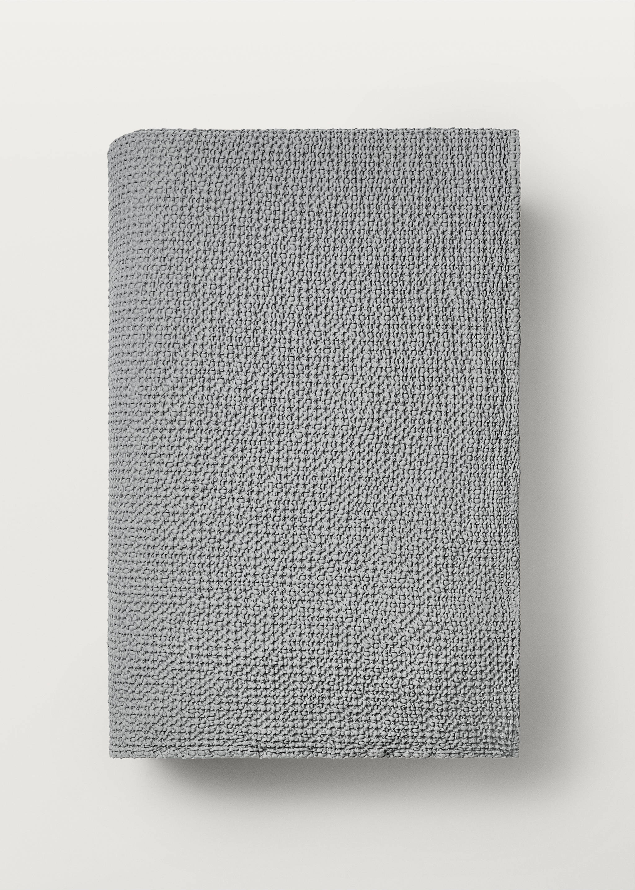 Trapunta culla cotone garment-dyed waffle - Dettaglio dell'articolo 3, Grigio. Ref: 87034084-00.