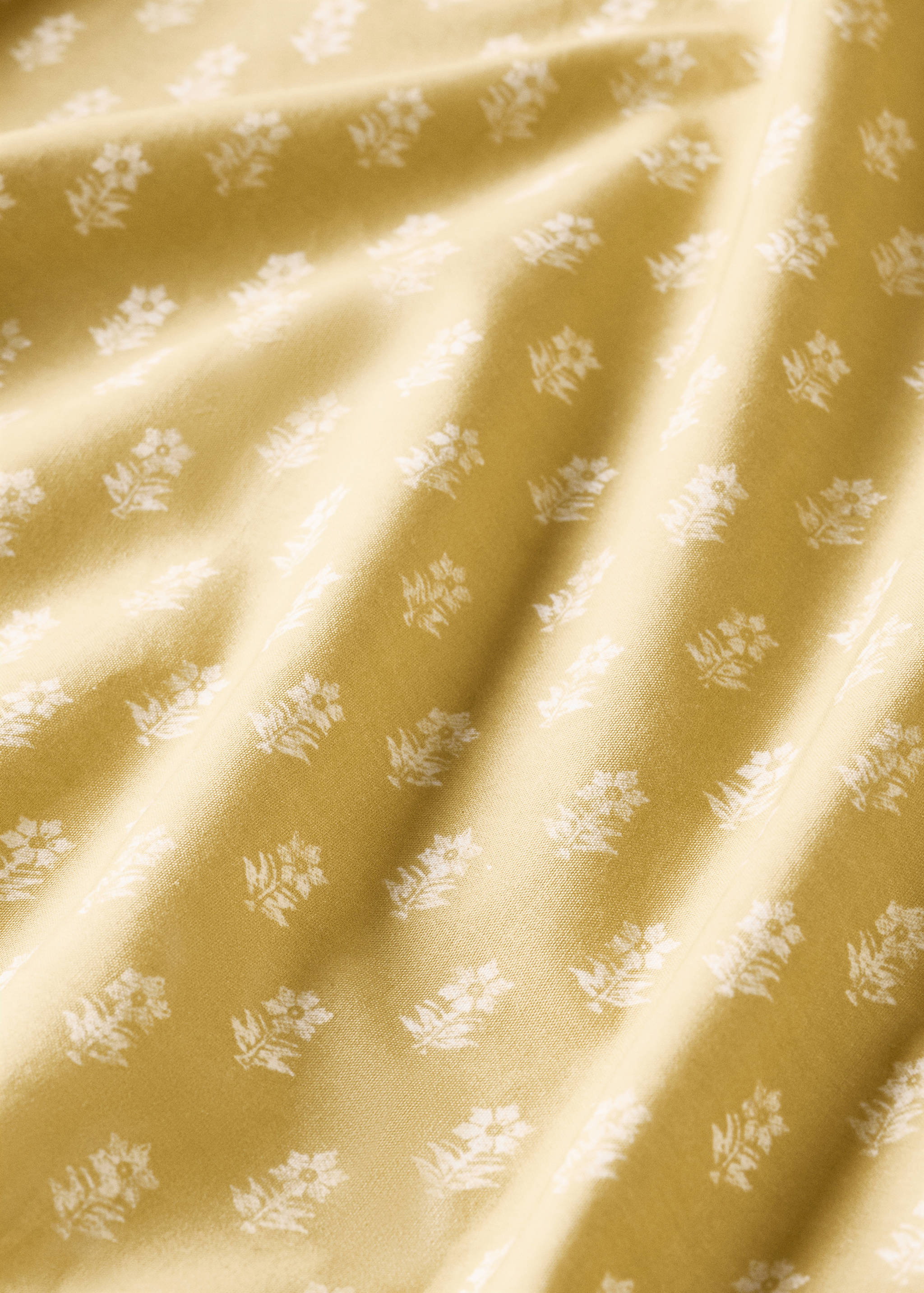 Spannbetttuch aus Baumwoll-Perkal mit kleinem Blumenmotiv für 90 cm Kinderbett - Detail des Artikels 2