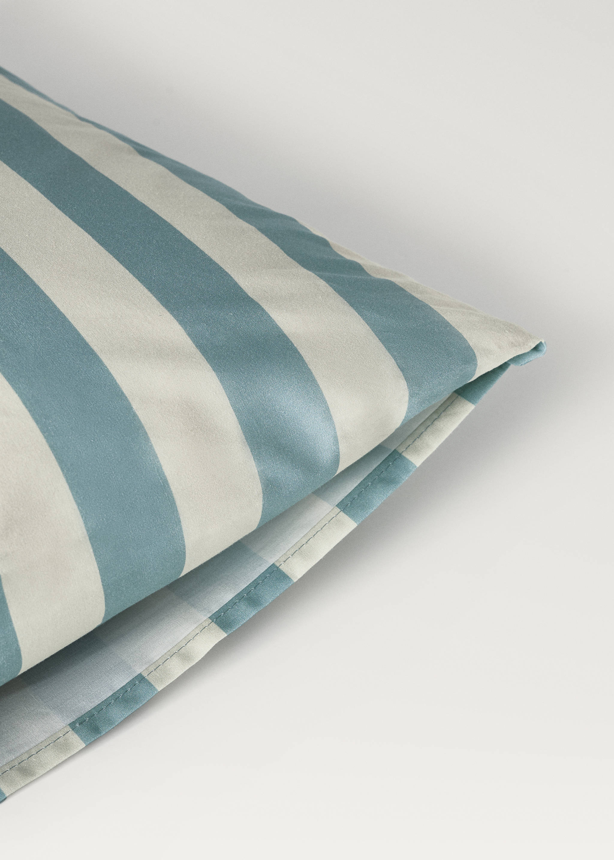 Kinderkissenbezug Baumwollperkal breite Streifen 60x60 cm - Detail des Artikels 1