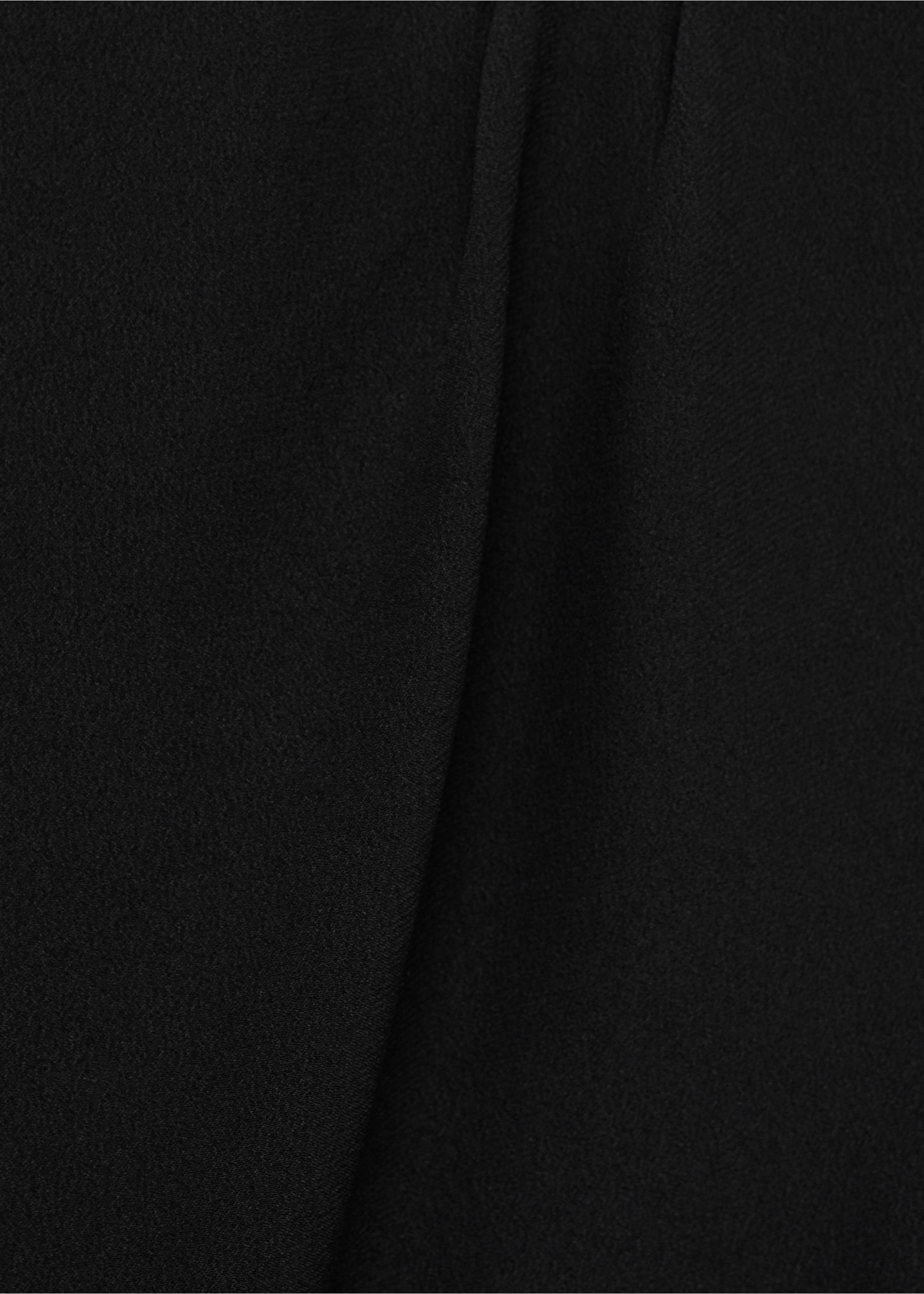 Sleeveless draped blouse - Details of the article 8, Black. Ref: 87034092-00.
