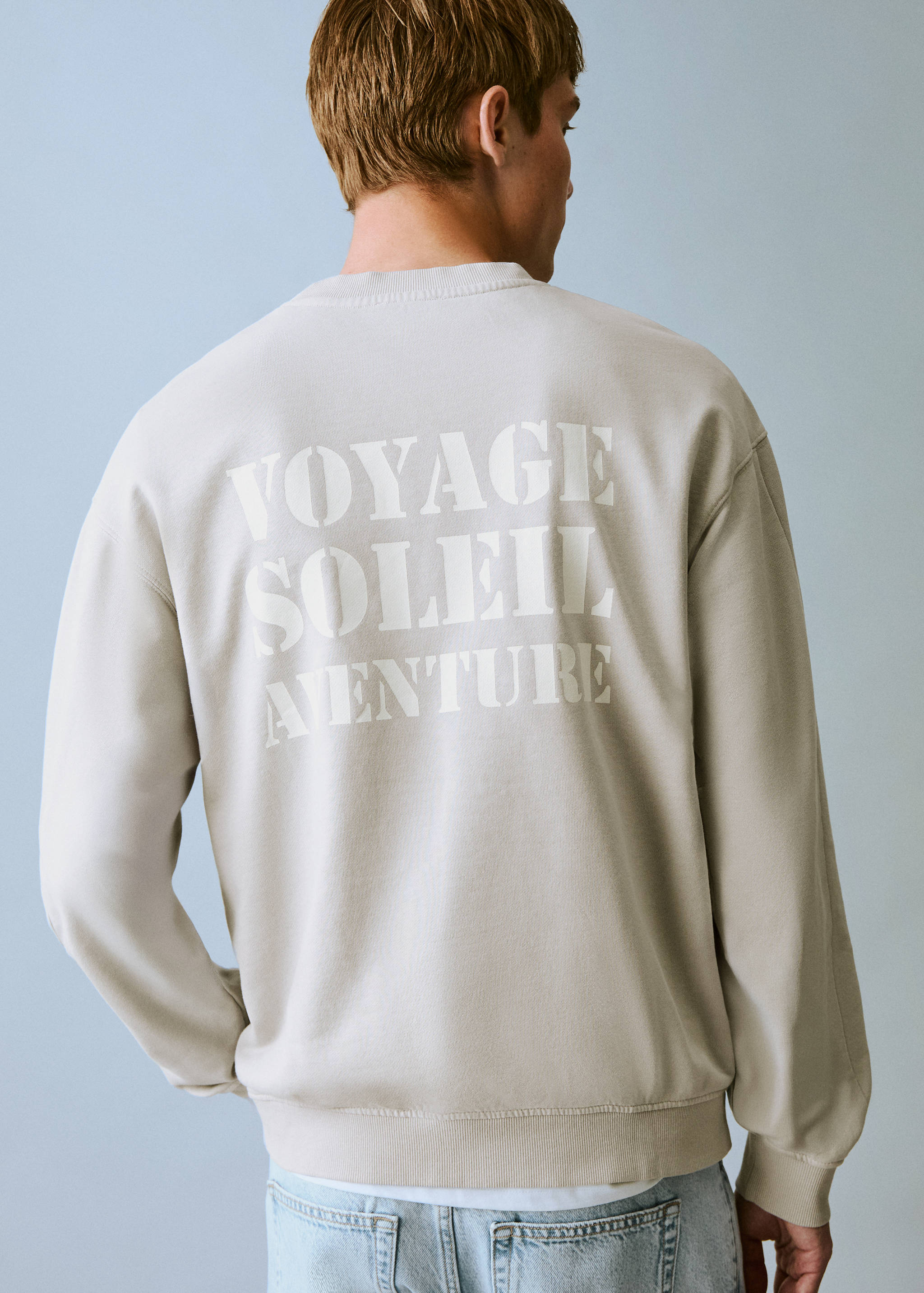 Sweater coton message - Verso de l’article
