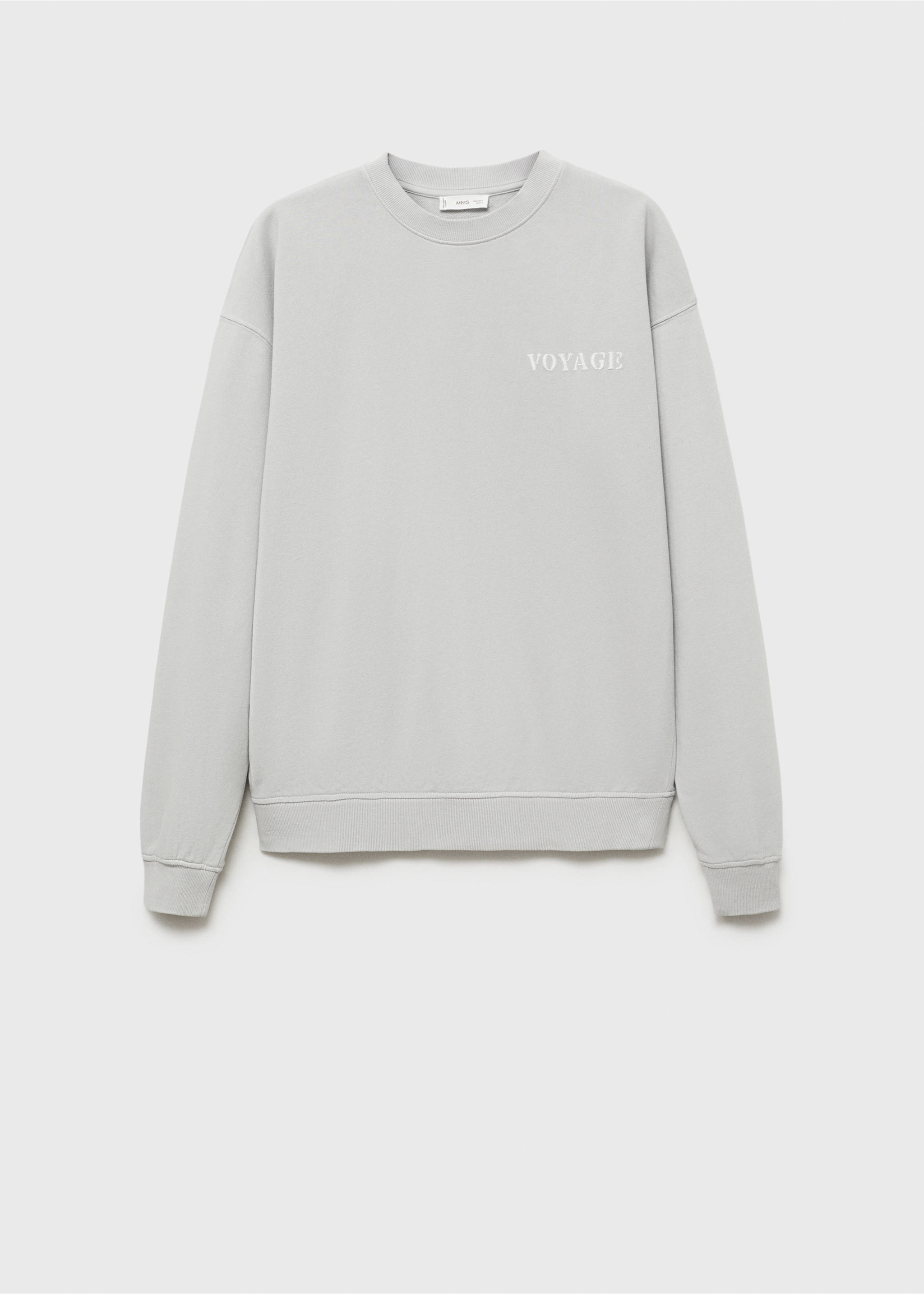 Sudadera algodón mensaje - Artículo sin modelo, Gris. Ref: 87034094-00.