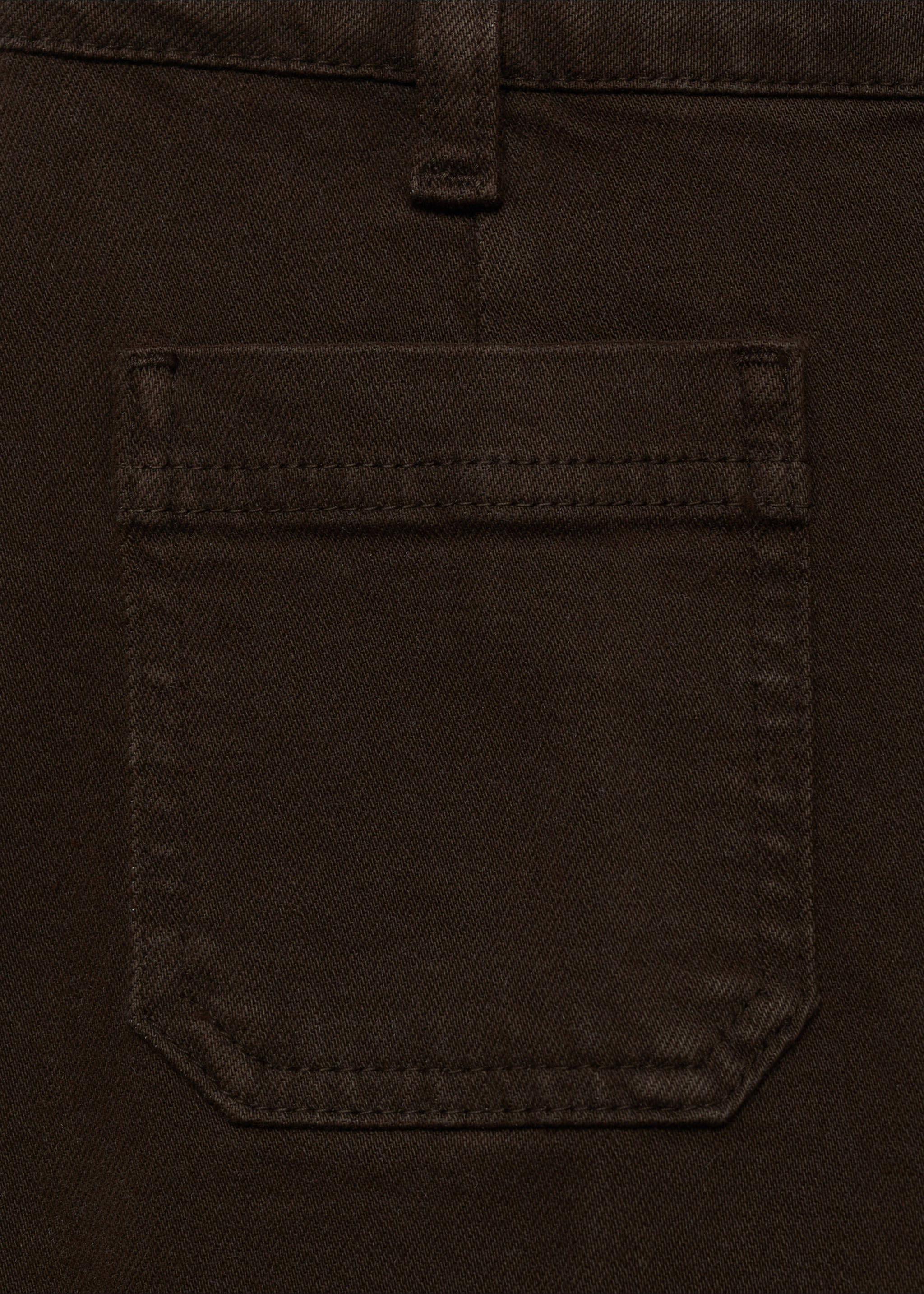 Utsvängda korta jeans med fickor - Detaljer om artikeln 0, Choklad. Ref: 87034096-00.