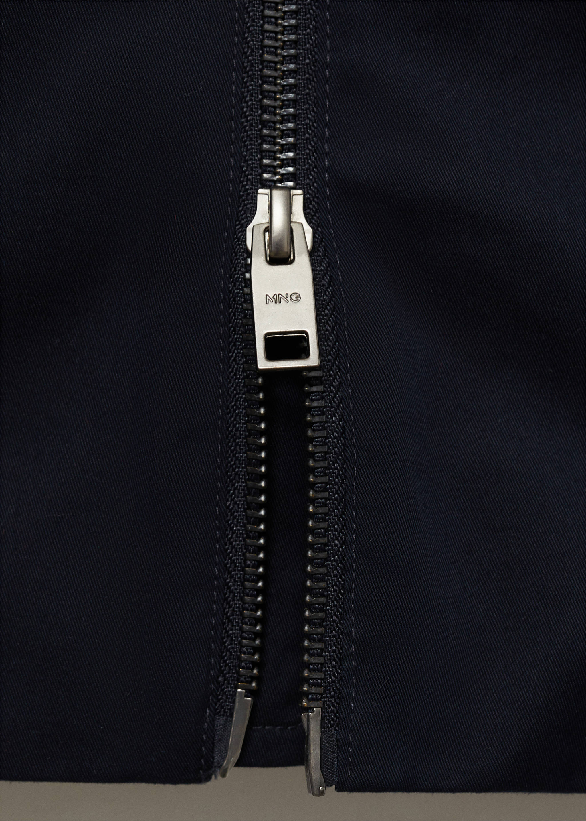 Water-repellent cotton jacket - Details of the article 0, Night Blue. Ref: 87034391-00.