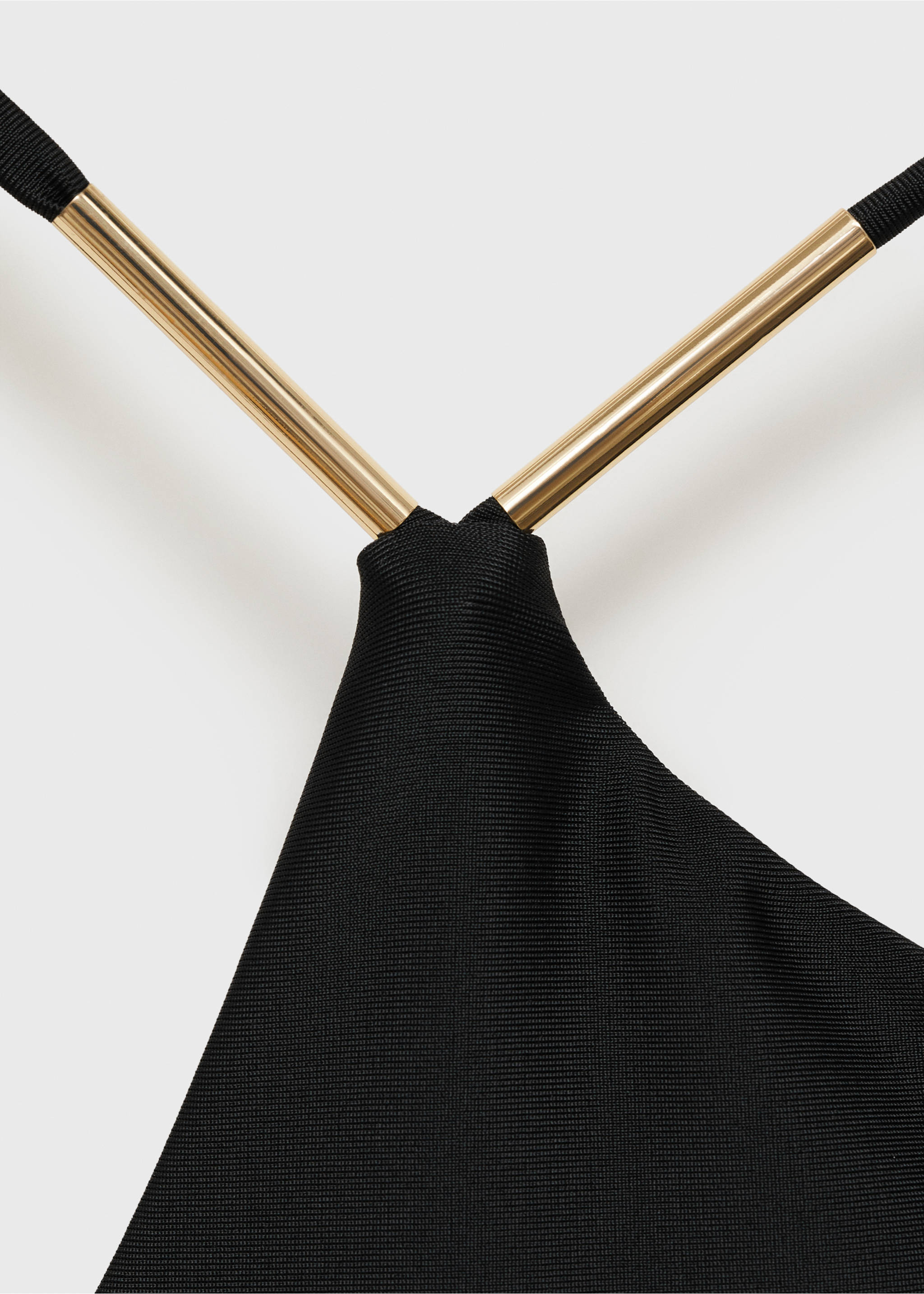 Bañador asimétrico detalle metálico - Detalle del artículo 8, Negro. Ref: 87034393-00.