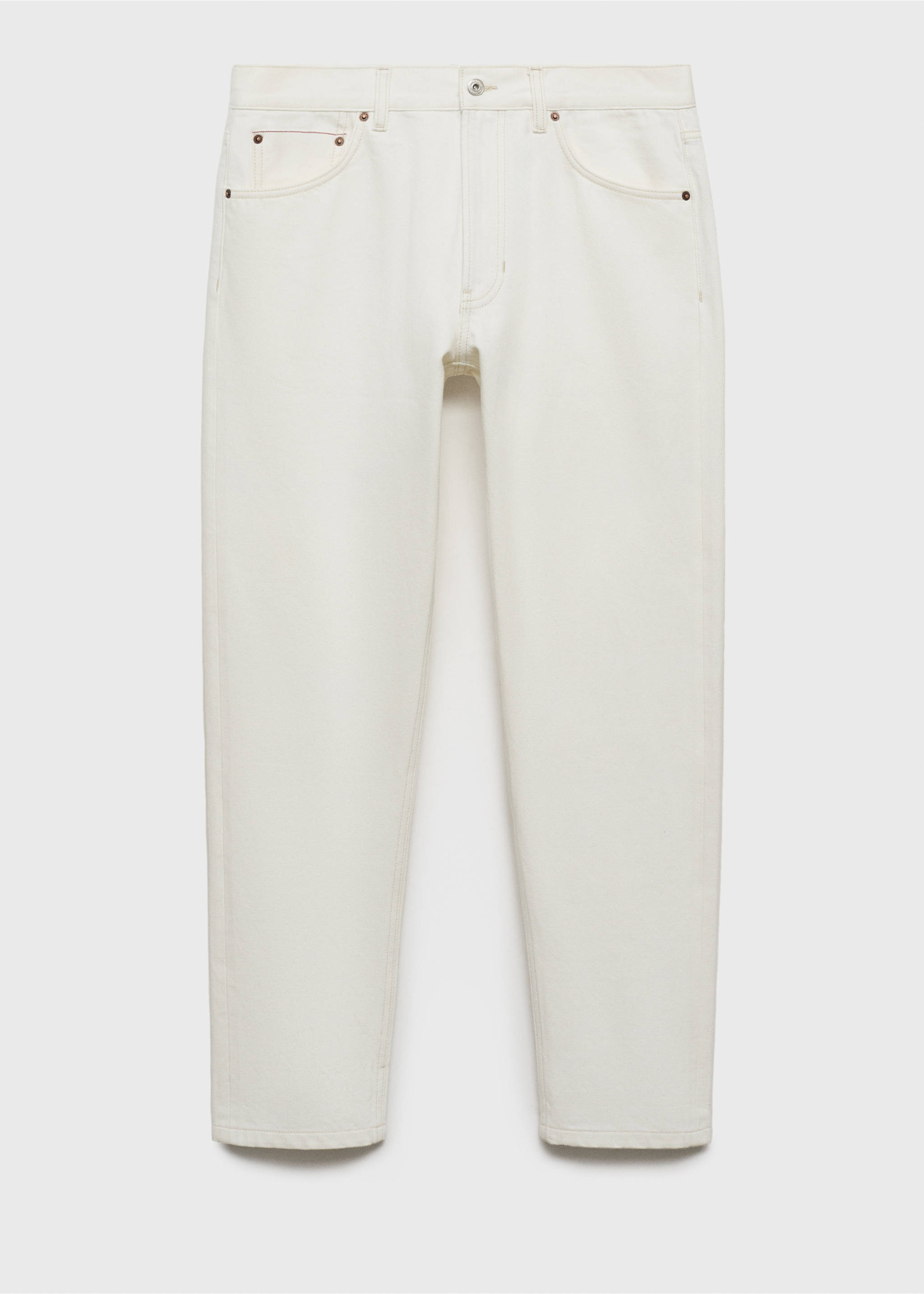 Tapered-fit selvedge jeans - Article without model, Medium Blue. Ref: 87034395-00.