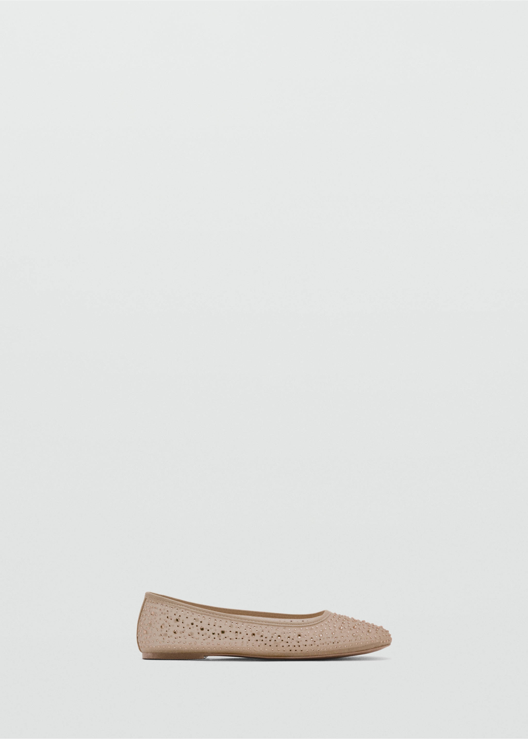 Glitter-effect ballet flats - Article without model, Pastel Pink. Ref: 87034397-00.