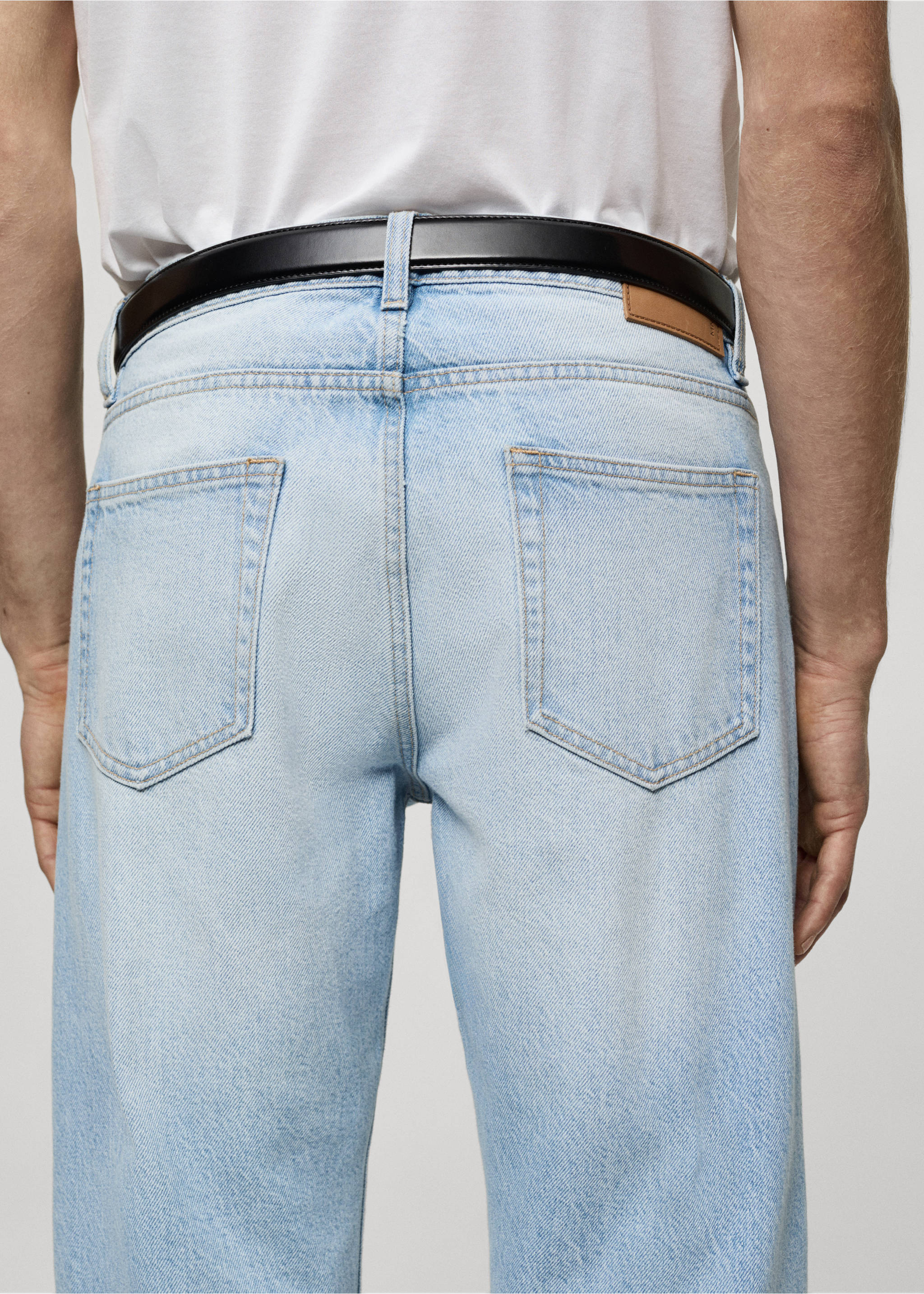 Bob regular-fit jeans - Details of the article 6, Light Blue. Ref: 87034398-00.
