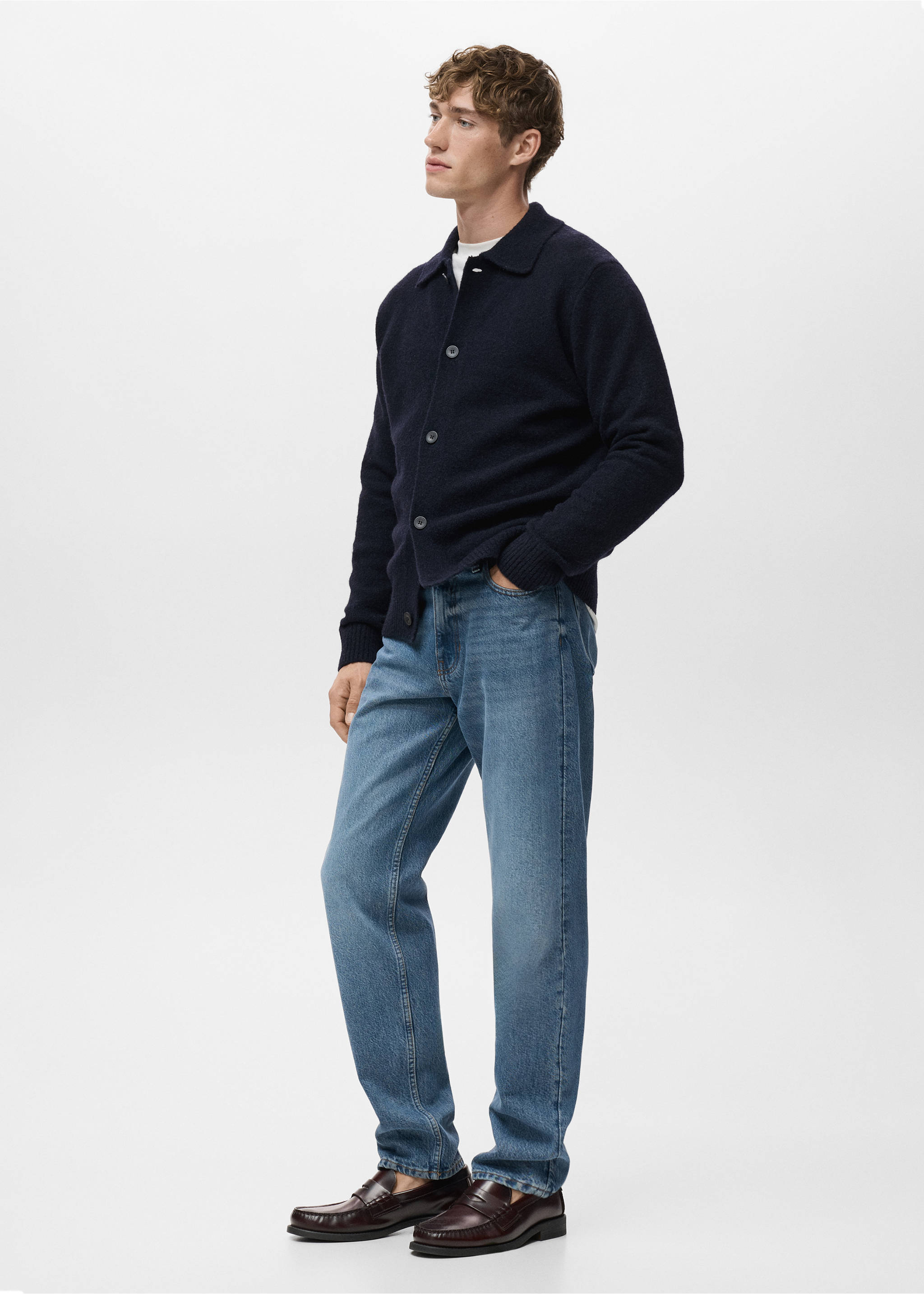 Bob regular-fit jeans - Details of the article 2, Dark Blue. Ref: 87034399-00.