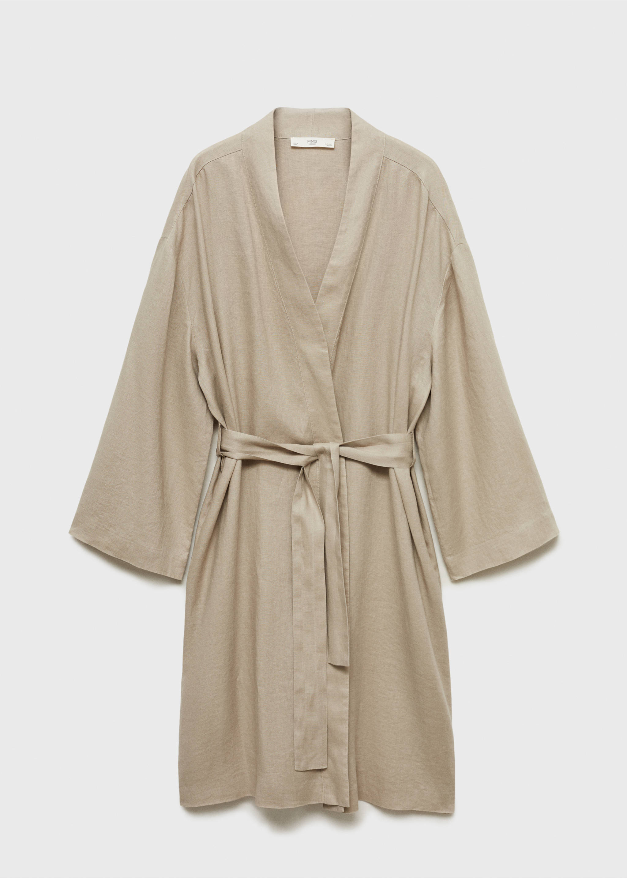 Robe de chambre lin - Article sans modèle, Sable. Ref: 87034403-00.