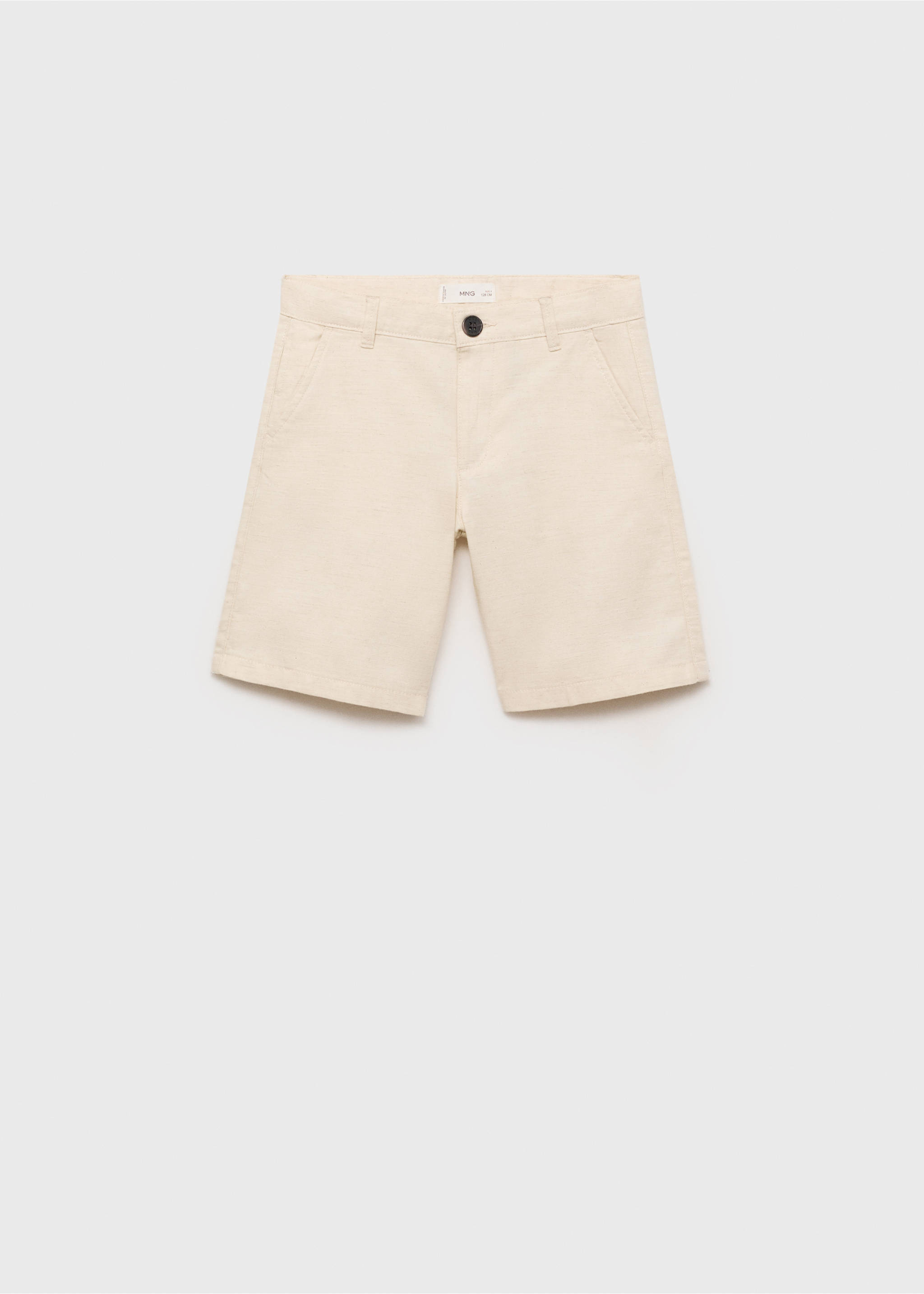 Linen chino Bermuda shorts - Article without model, Sand. Ref: 87034404-00.