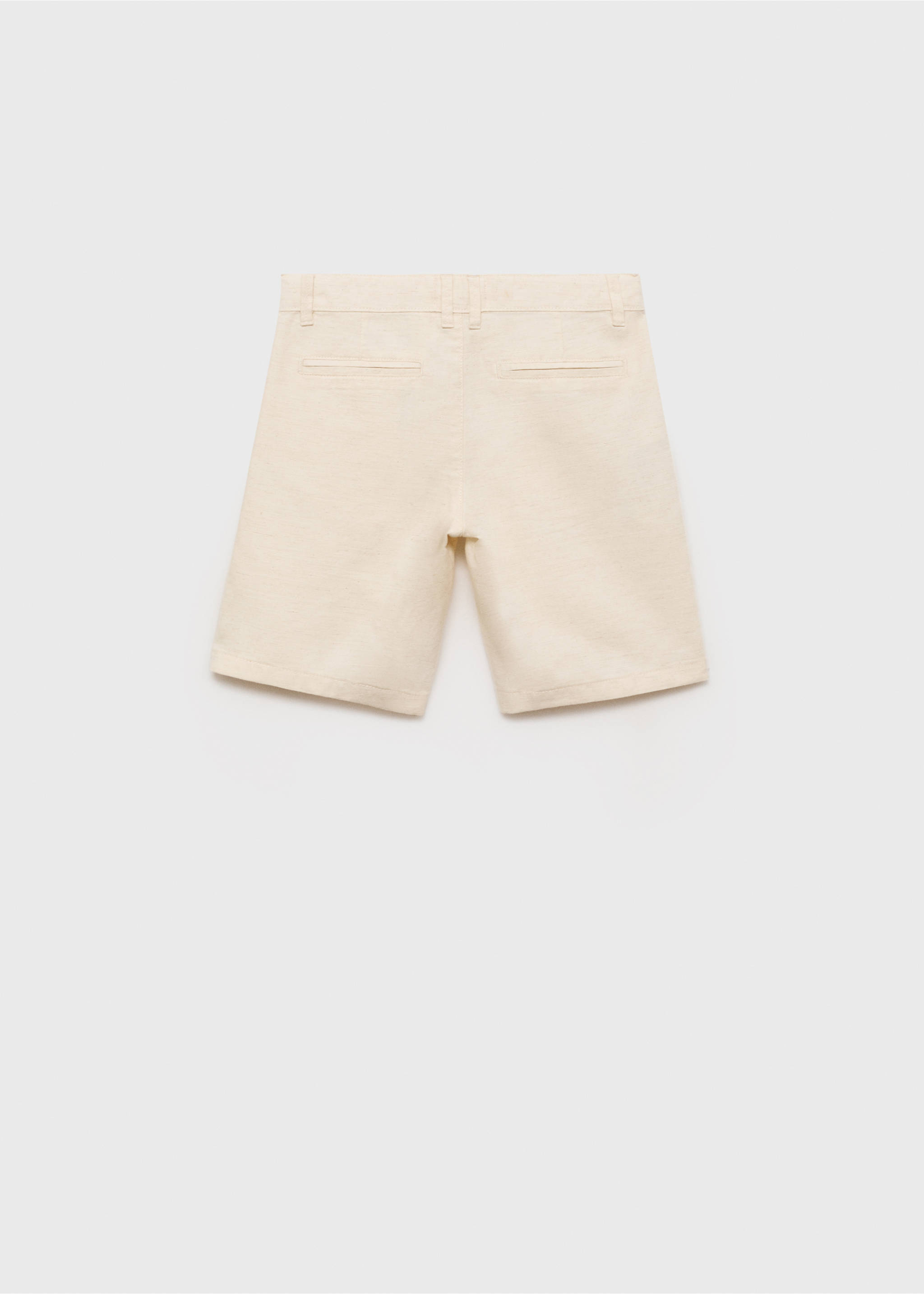 Linen chino Bermuda shorts - Reverse of the article, Sand. Ref: 87034404-00.