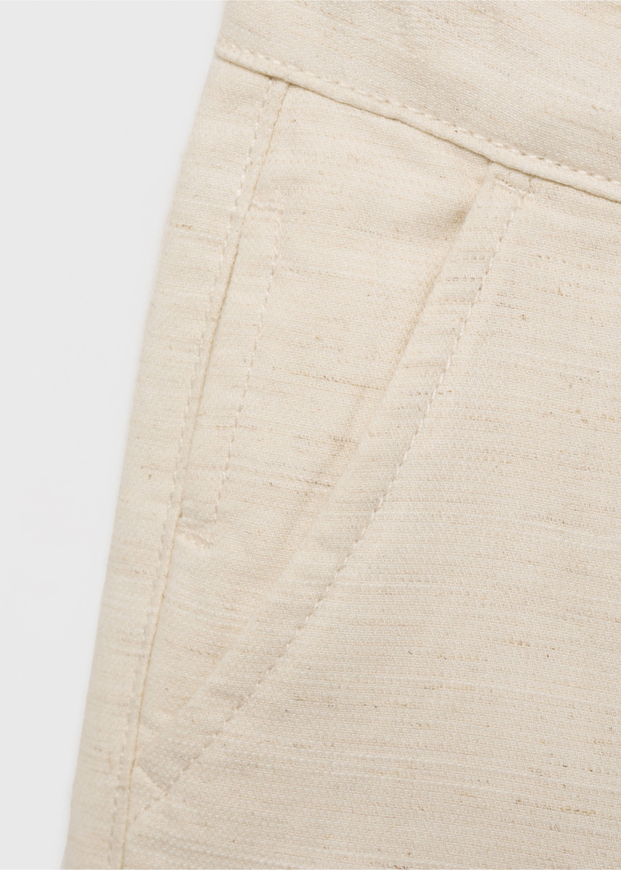 Linen chino Bermuda shorts - Details of the article 0, Sand. Ref: 87034404-00.