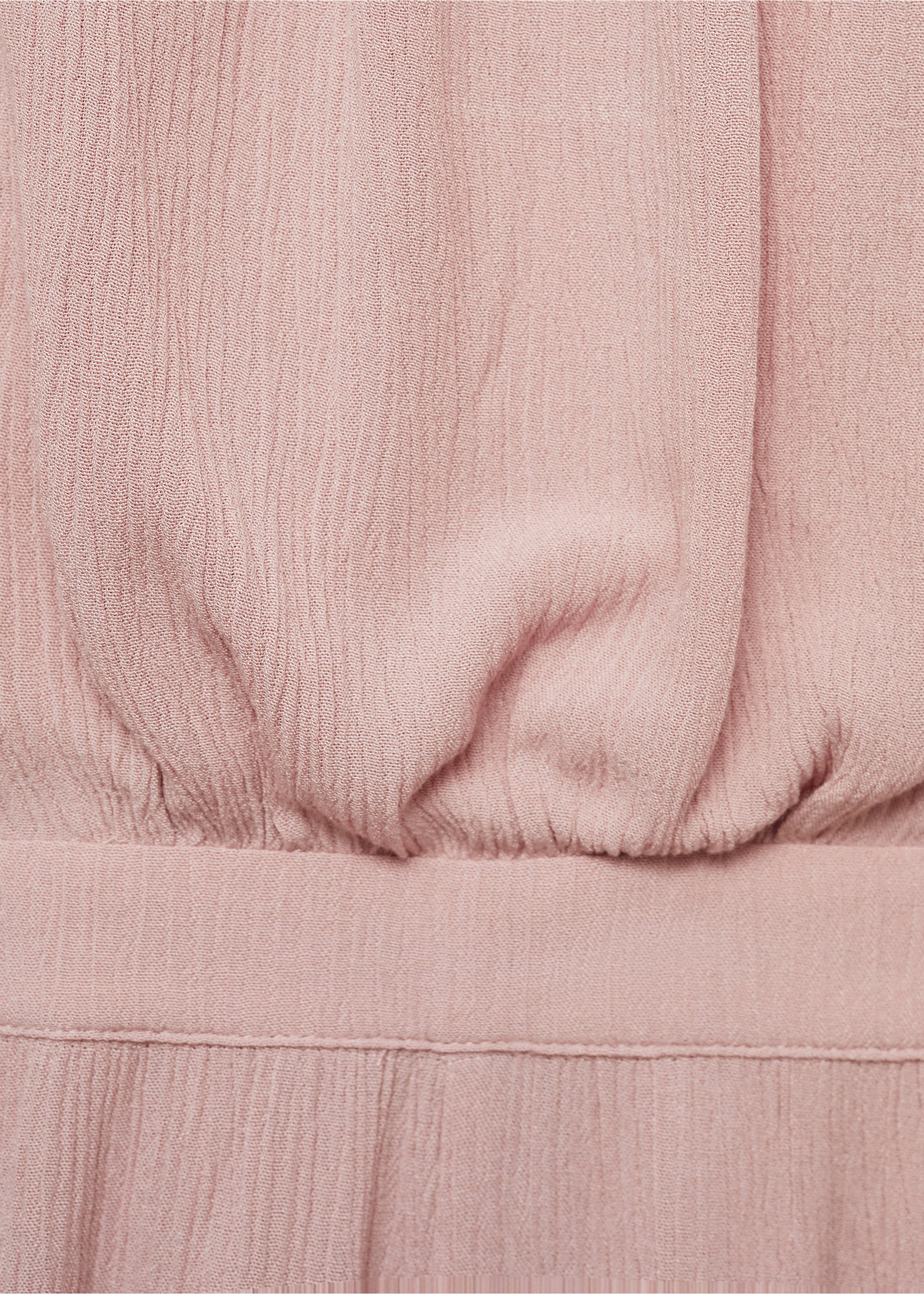 Cut-out back jumpsuit - Details of the article 8, Pink. Ref: 87034407-00.
